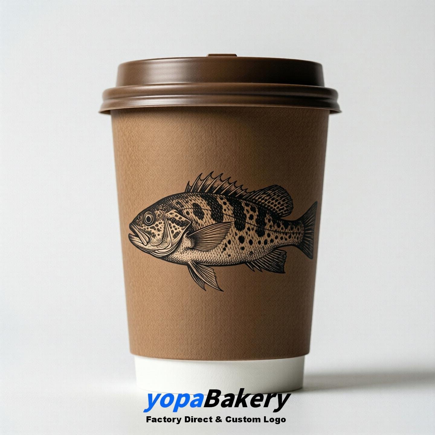 Grouper Double Wall Paper Cups: 100ml/120ml/200ml/240ml/300ml/360ml/400ml/500ml/600ml/700ml