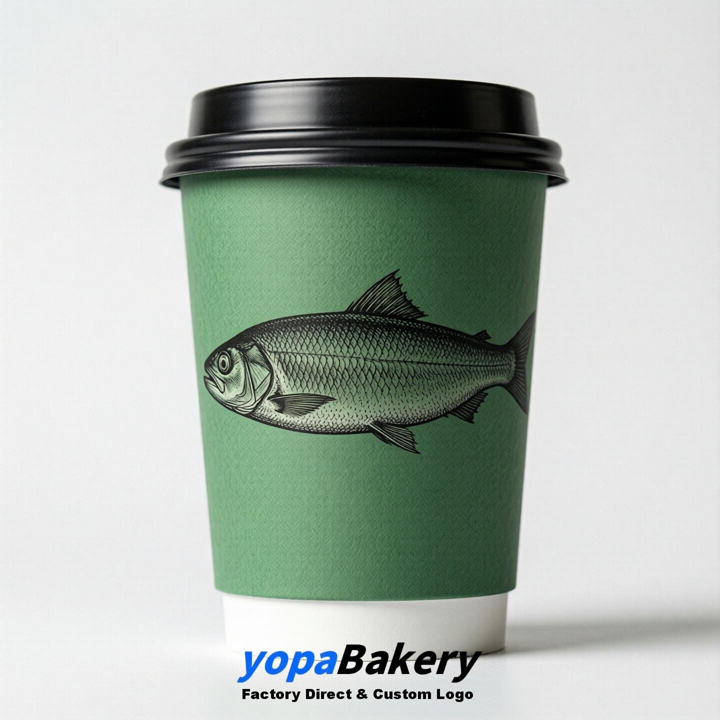 Herring Double Wall Paper Cups: 100ml/120ml/200ml/240ml/300ml/360ml/400ml/500ml/600ml/700ml
