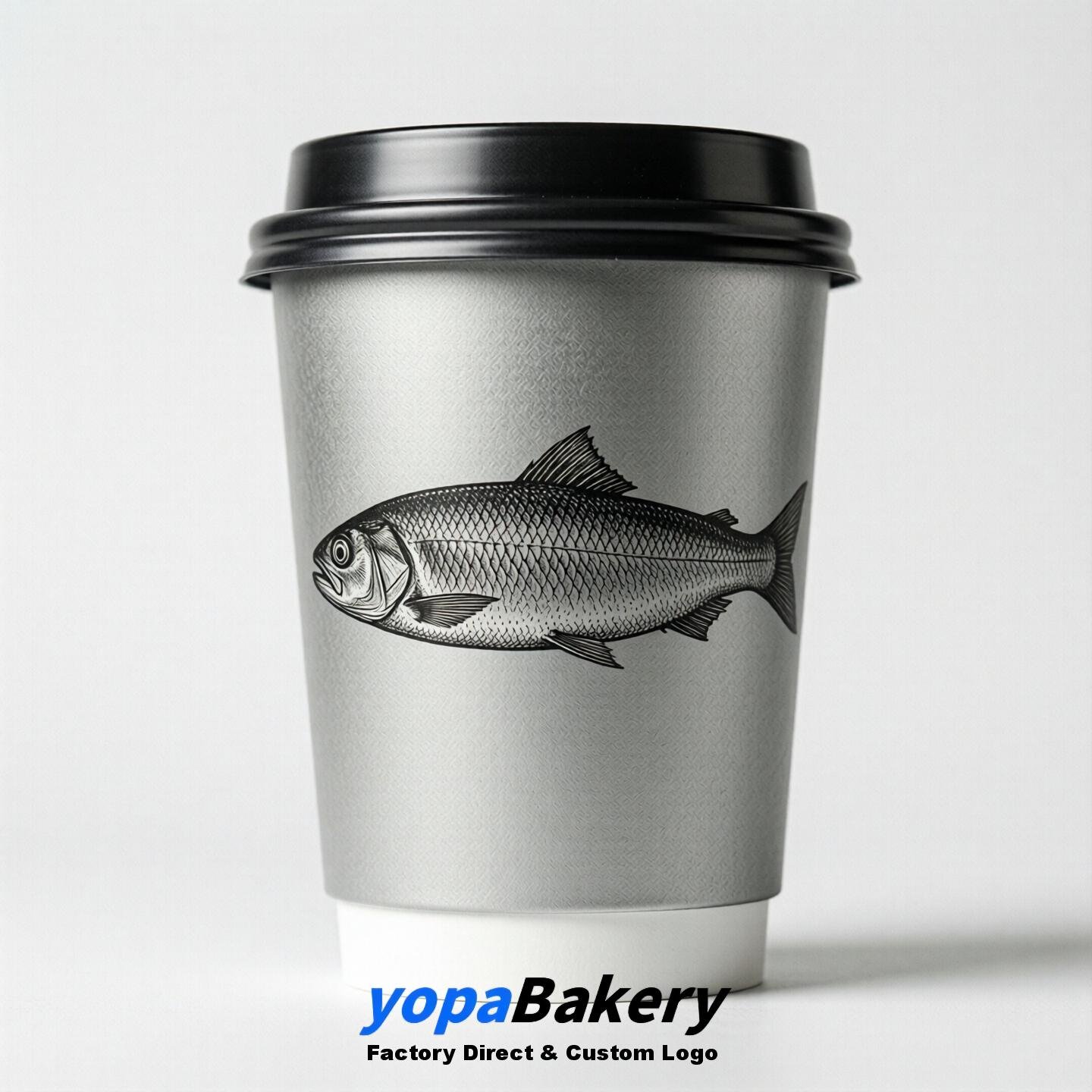 Herring Double Wall Paper Cups: 100ml/120ml/200ml/240ml/300ml/360ml/400ml/500ml/600ml/700ml