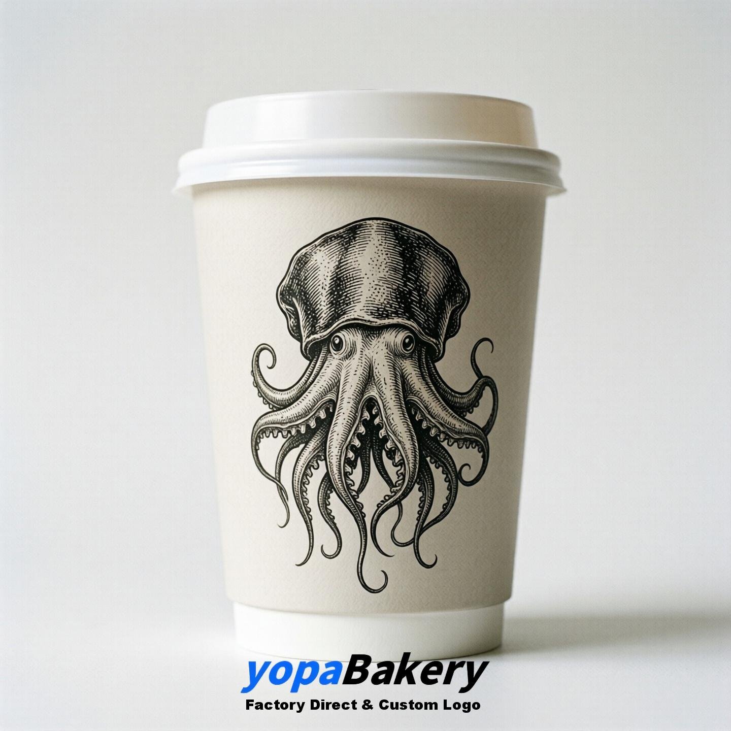 Jellyfish Double Wall Paper Cups: 100ml/120ml/200ml/240ml/300ml/360ml/400ml/500ml/600ml/700ml