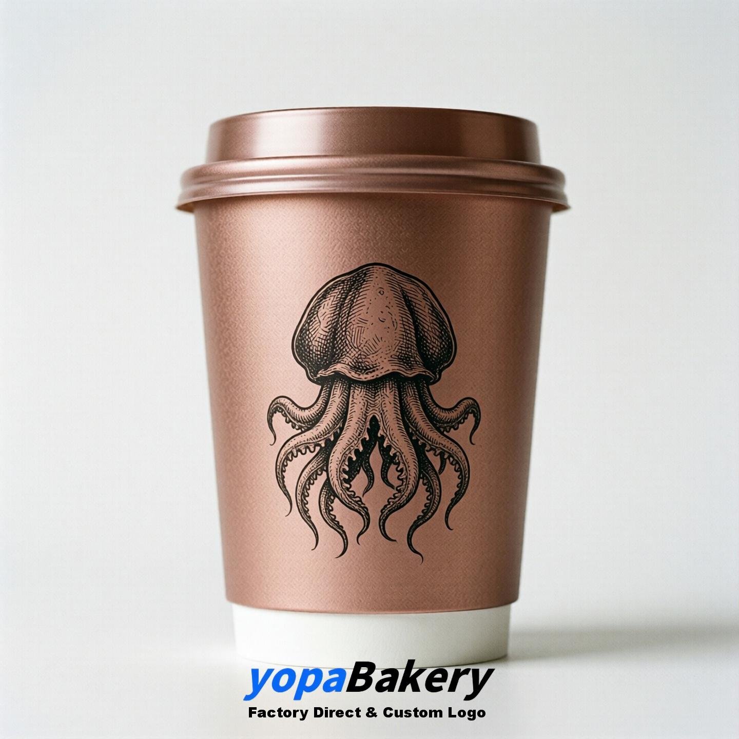 Jellyfish Double Wall Paper Cups: 100ml/120ml/200ml/240ml/300ml/360ml/400ml/500ml/600ml/700ml