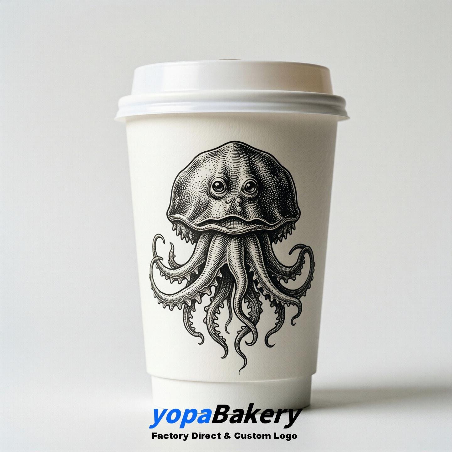 Jellyfish Double Wall Paper Cups: 100ml/120ml/200ml/240ml/300ml/360ml/400ml/500ml/600ml/700ml