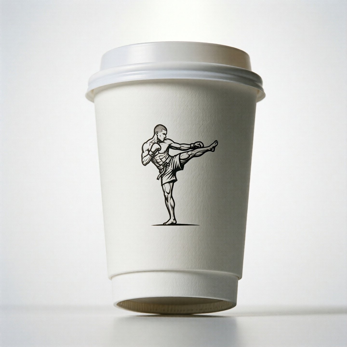 Kickboxing Theme Coffee Paper Cups: 8oz/12oz/16oz/20oz Kickboxing Theme Coffee Paper Cups: 8oz/12oz/16oz/20oz