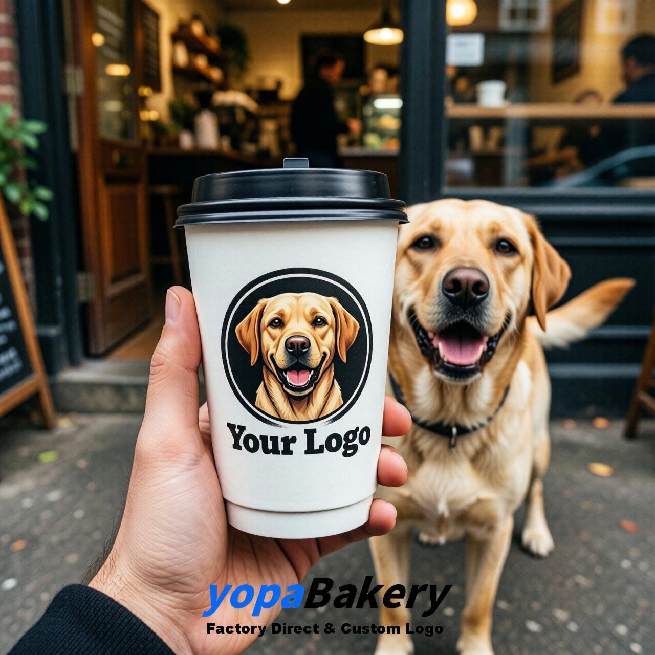 Labrador Retriever Double Wall Paper Cups: 8oz/12oz/16oz/20oz/22oz/24oz