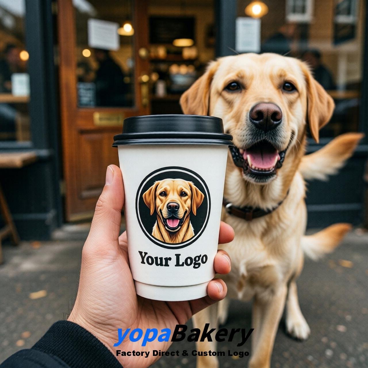 Labrador Retriever Double Wall Paper Cups: 8oz/12oz/16oz/20oz/22oz/24oz