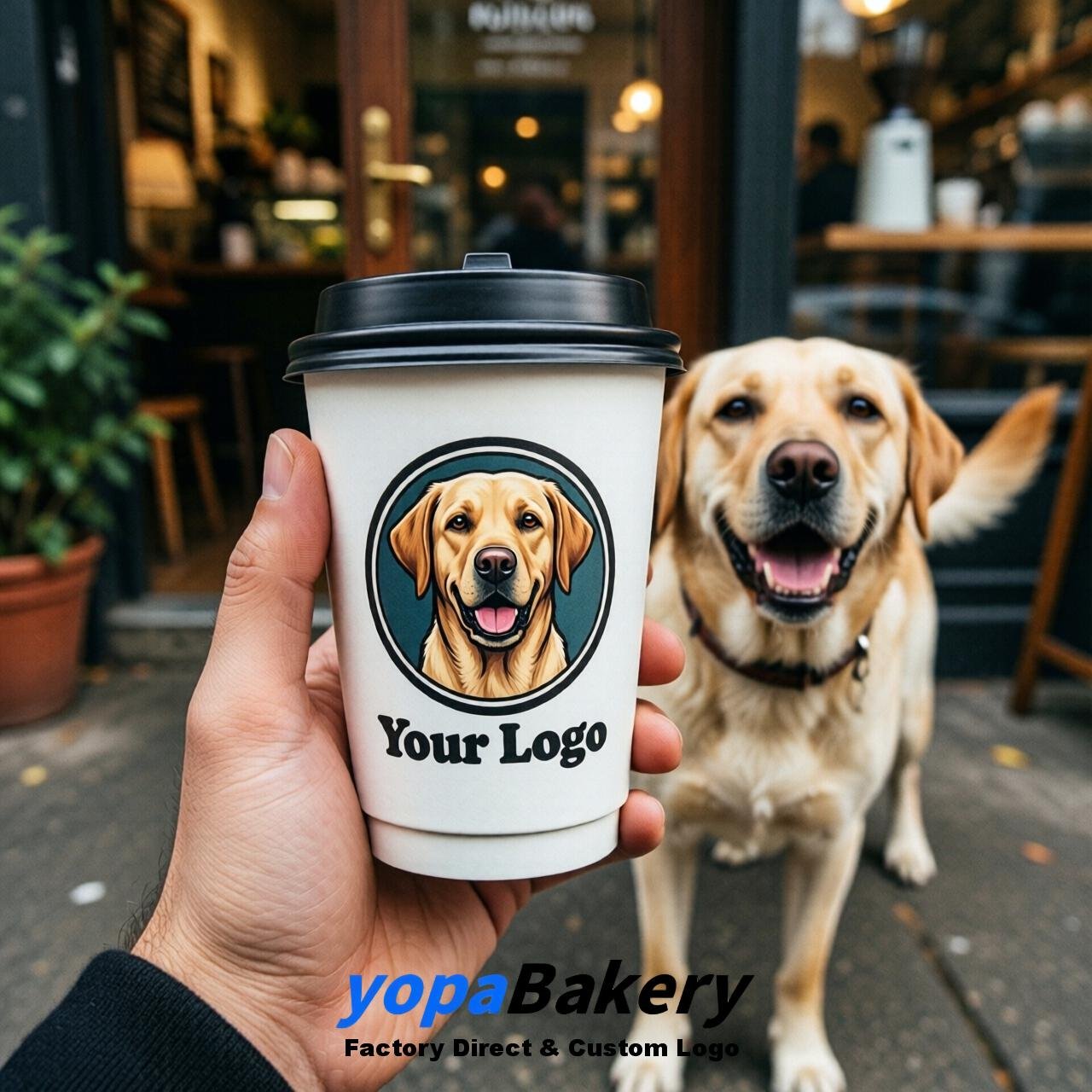 Labrador Retriever Double Wall Paper Cups: 8oz/12oz/16oz/20oz/22oz/24oz