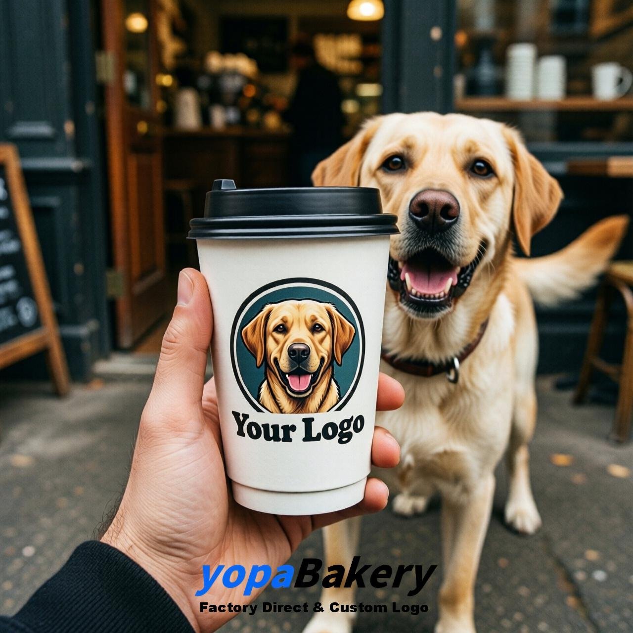 Labrador Retriever Double Wall Paper Cups: 8oz/12oz/16oz/20oz/22oz/24oz