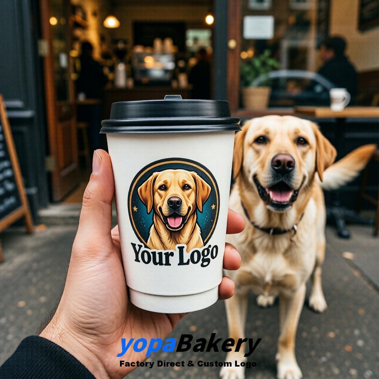Labrador Retriever Double Wall Paper Cups: 8oz/12oz/16oz/20oz/22oz/24oz