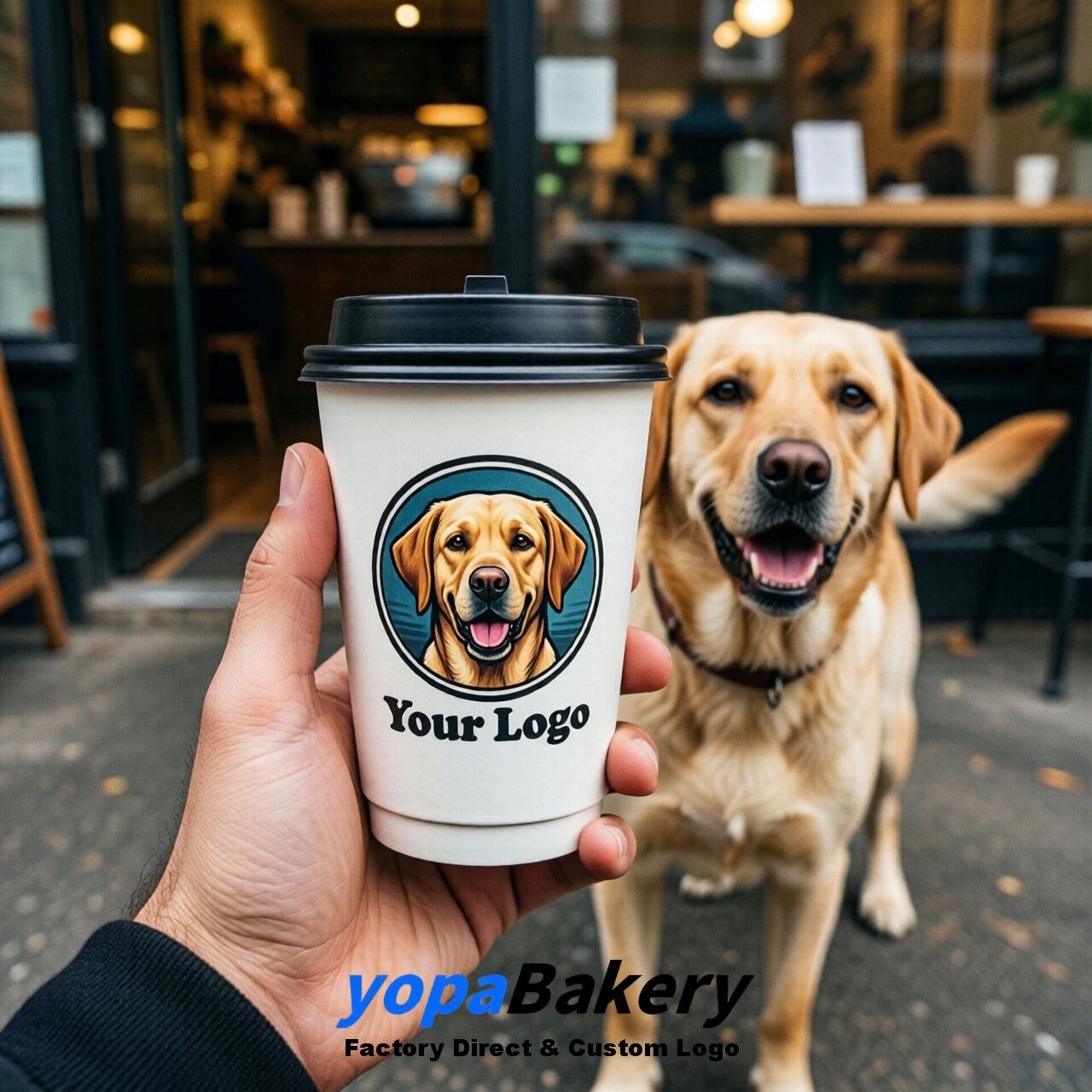 Labrador Retriever Double Wall Paper Cups: 8oz/12oz/16oz/20oz/22oz/24oz