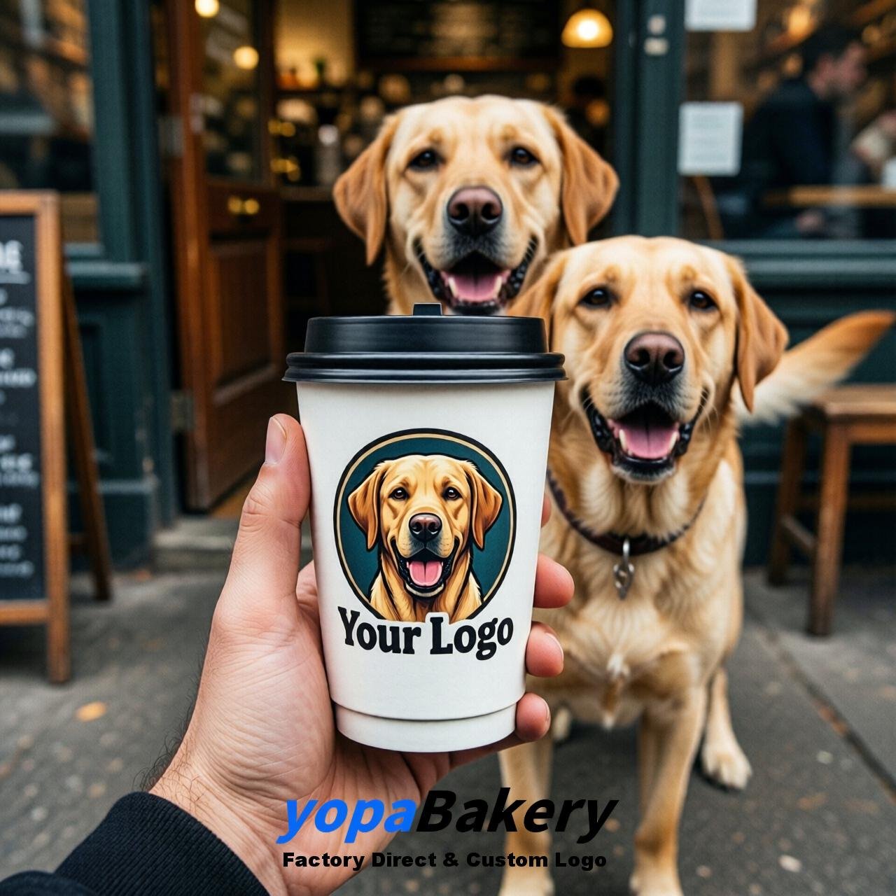 Labrador Retriever Double Wall Paper Cups: 8oz/12oz/16oz/20oz/22oz/24oz