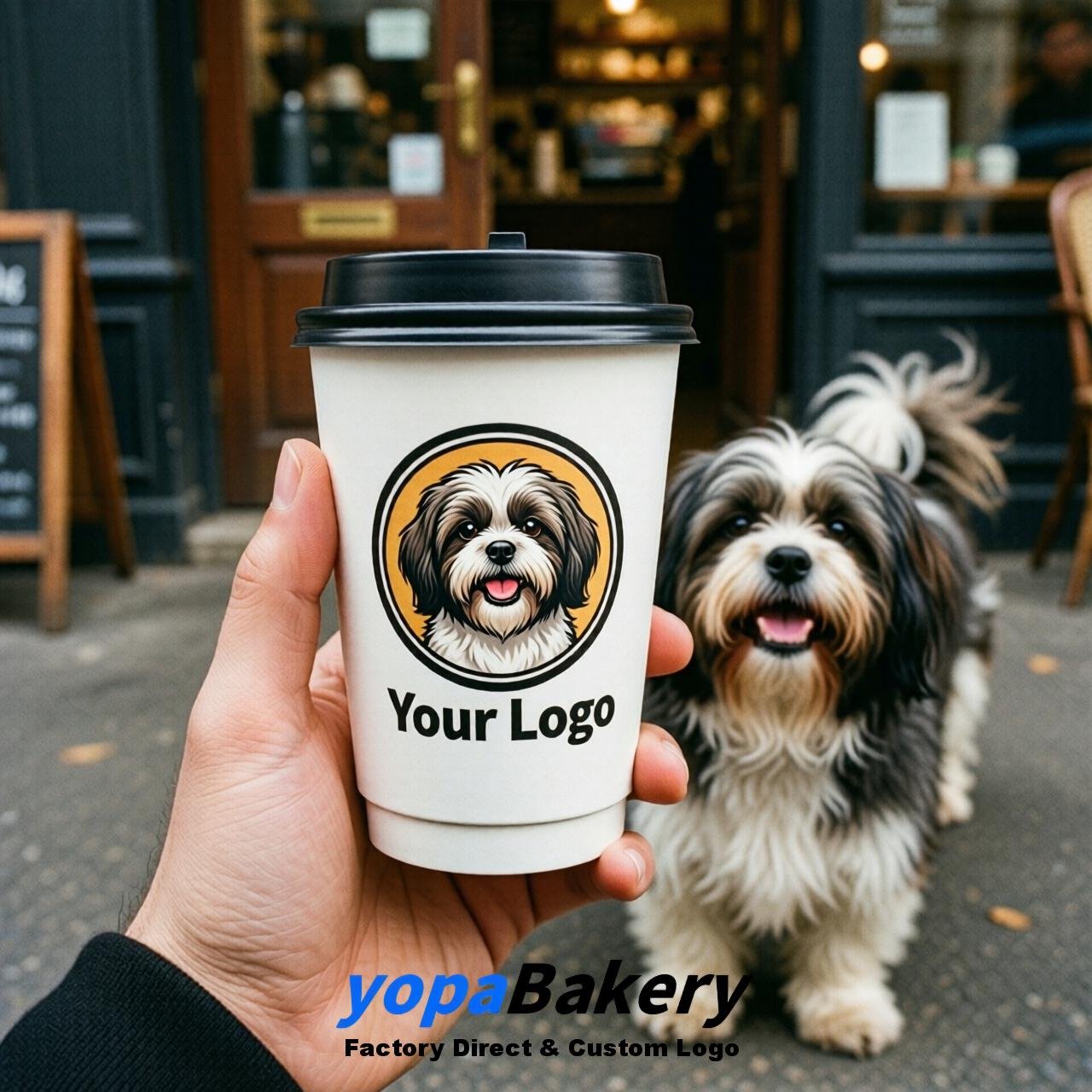 Lhasa Apso Double Wall Paper Cups: 8oz/12oz/16oz/20oz/22oz/24oz