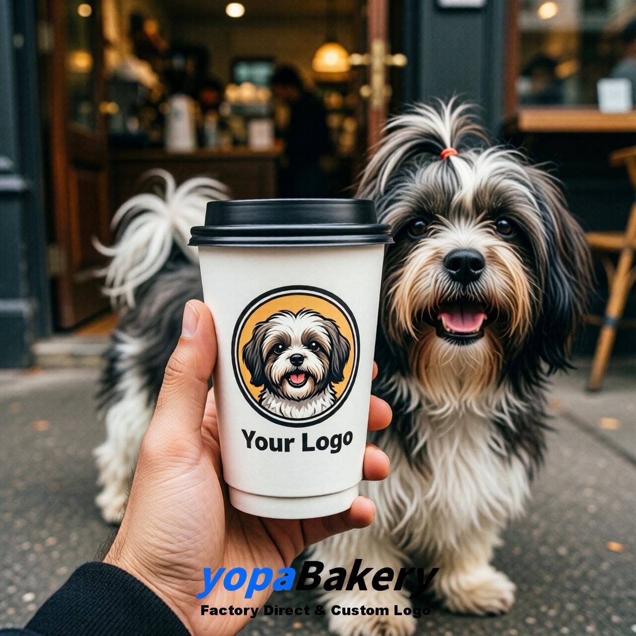 Lhasa Apso Double Wall Paper Cups: 8oz/12oz/16oz/20oz/22oz/24oz