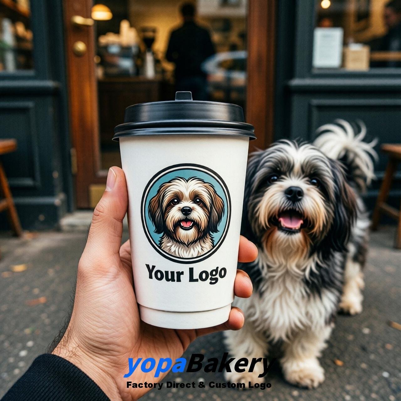 Lhasa Apso Double Wall Paper Cups: 8oz/12oz/16oz/20oz/22oz/24oz