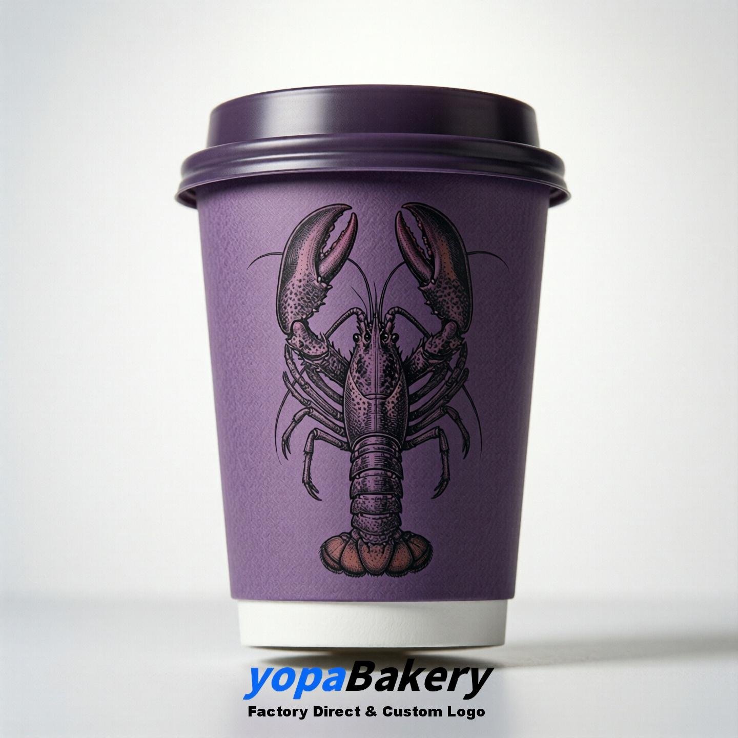 Lobster Double Wall Paper Cups: 100ml/120ml/200ml/240ml/300ml/360ml/400ml/500ml/600ml/700ml