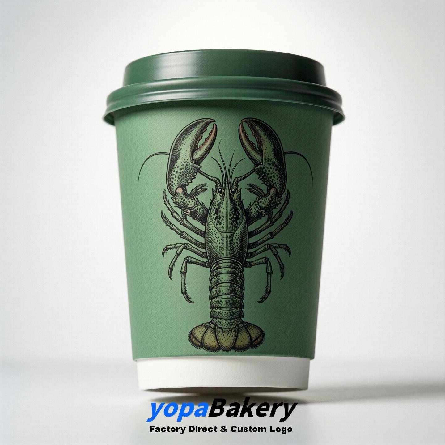 Lobster Double Wall Paper Cups: 100ml/120ml/200ml/240ml/300ml/360ml/400ml/500ml/600ml/700ml