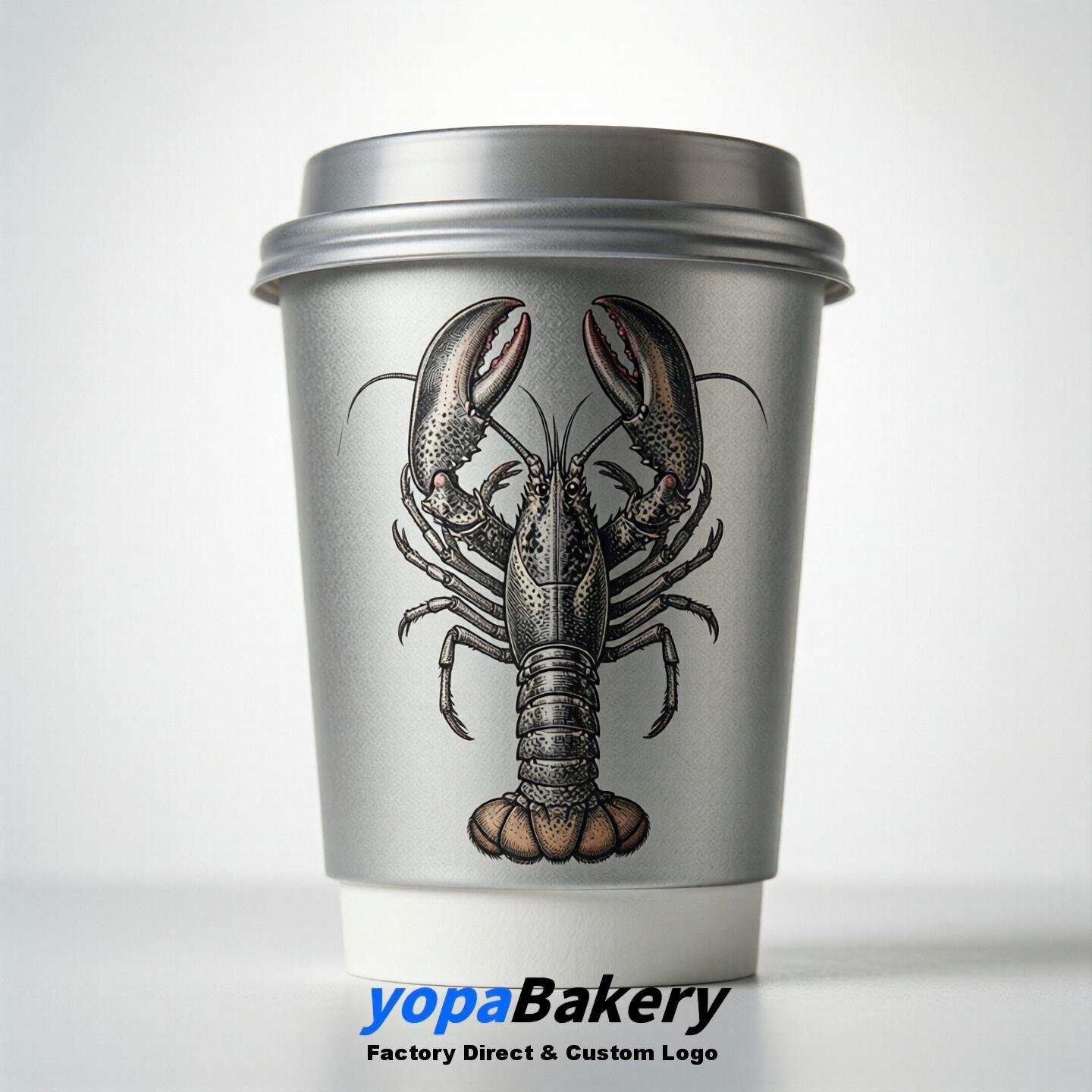 Lobster Double Wall Paper Cups: 100ml/120ml/200ml/240ml/300ml/360ml/400ml/500ml/600ml/700ml