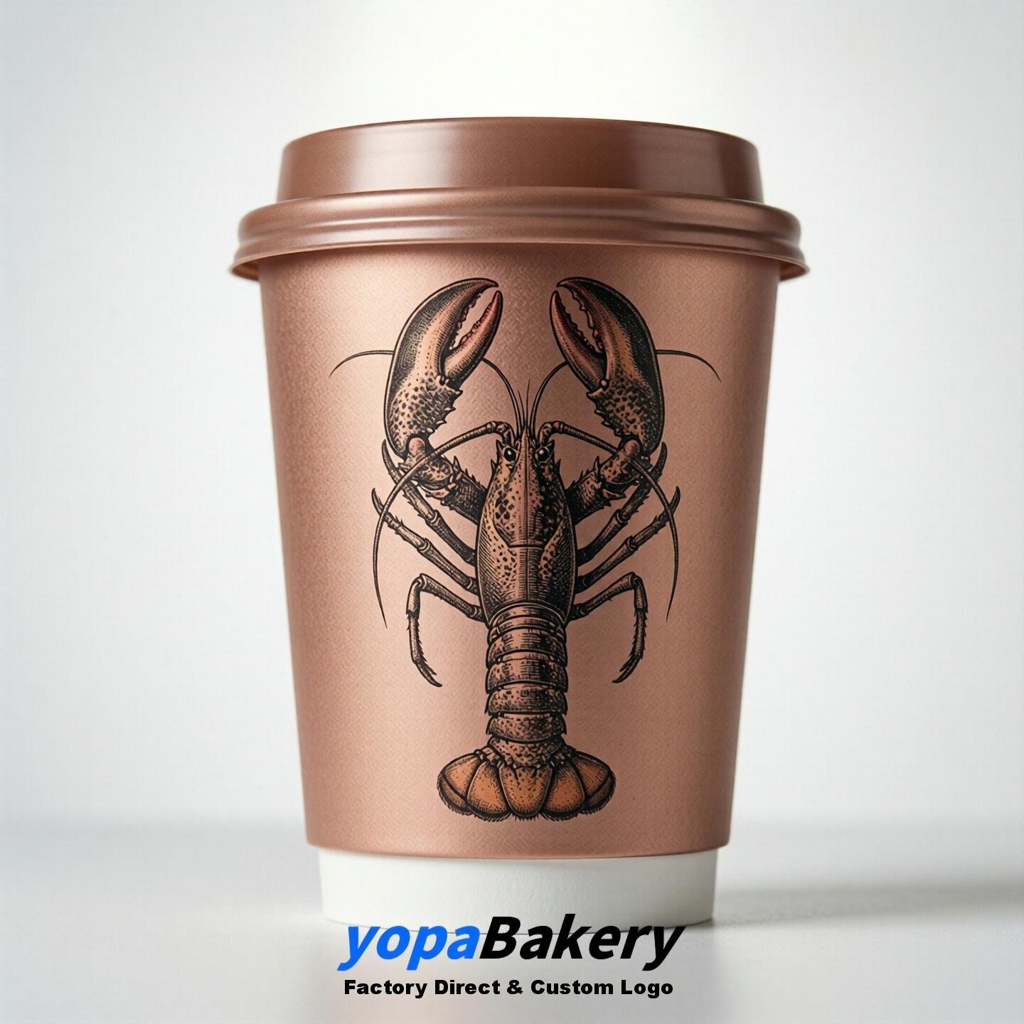 Lobster Double Wall Paper Cups: 100ml/120ml/200ml/240ml/300ml/360ml/400ml/500ml/600ml/700ml