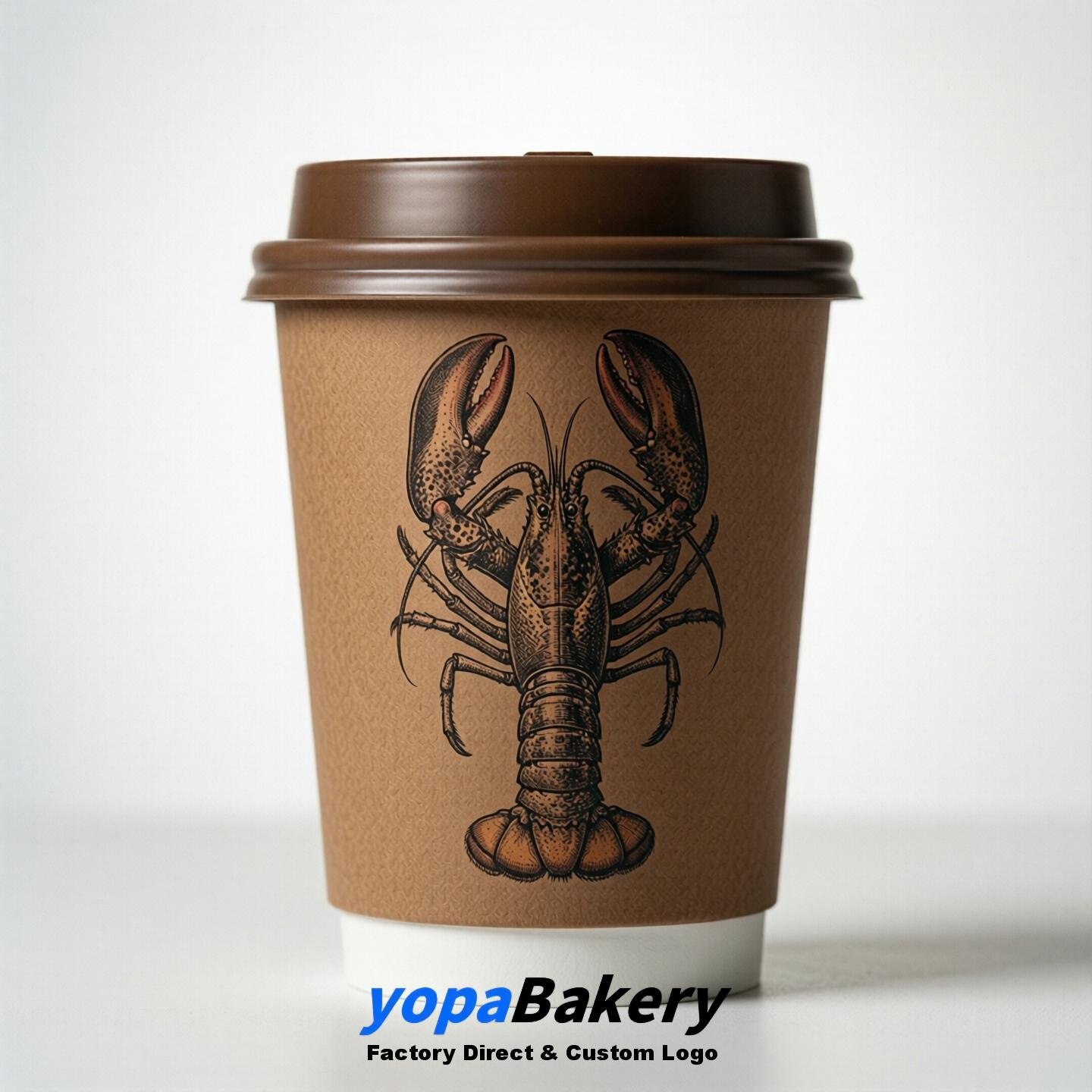 Lobster Double Wall Paper Cups: 100ml/120ml/200ml/240ml/300ml/360ml/400ml/500ml/600ml/700ml