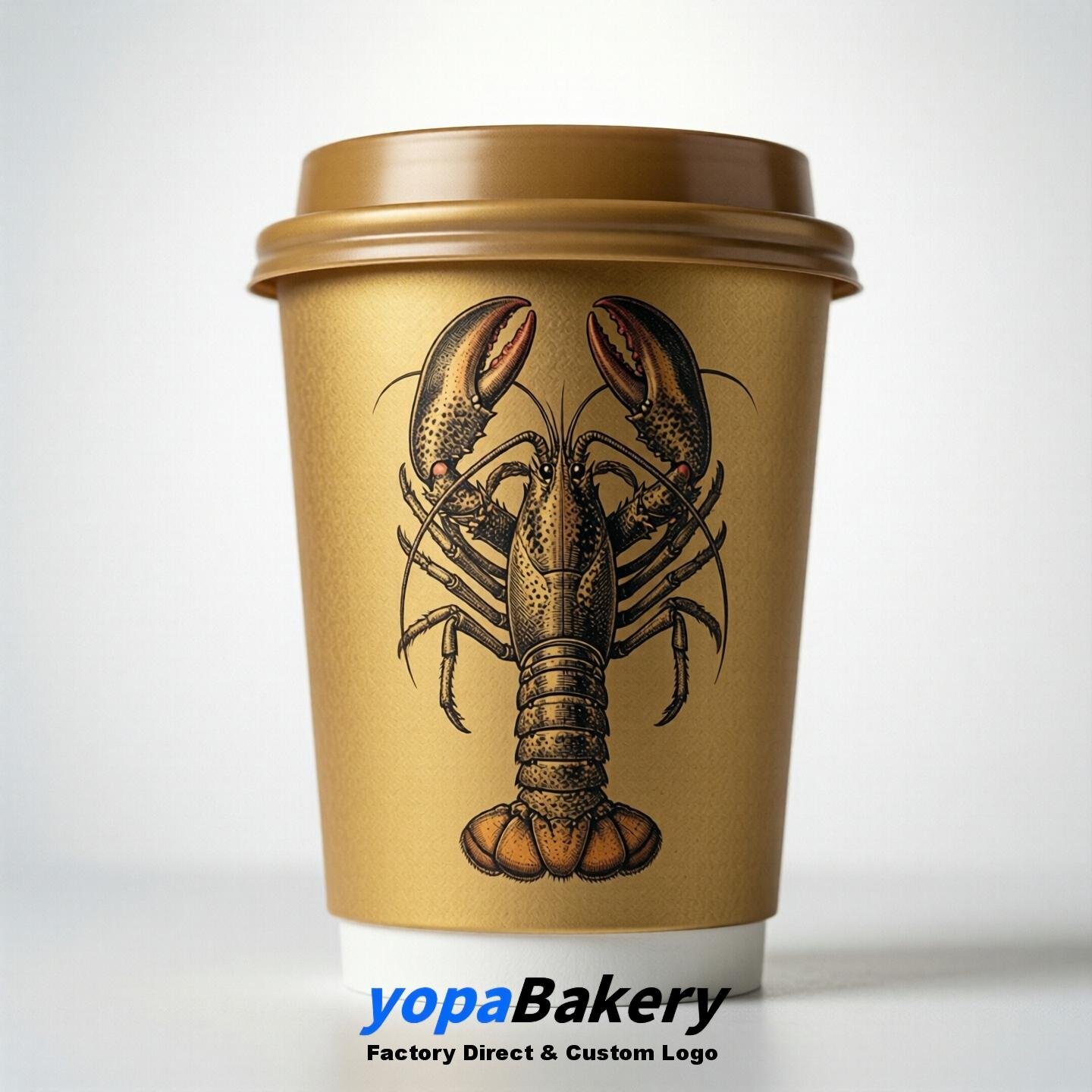 Lobster Double Wall Paper Cups: 100ml/120ml/200ml/240ml/300ml/360ml/400ml/500ml/600ml/700ml