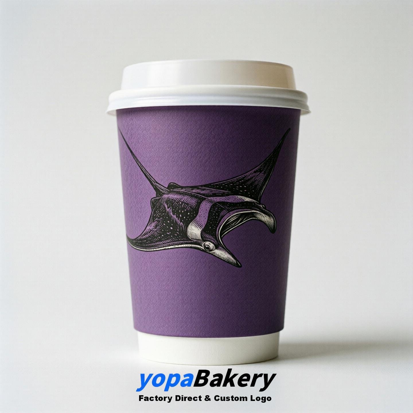 Manta Double Wall Paper Cups: 100ml/120ml/200ml/240ml/300ml/360ml/400ml/500ml/600ml/700ml