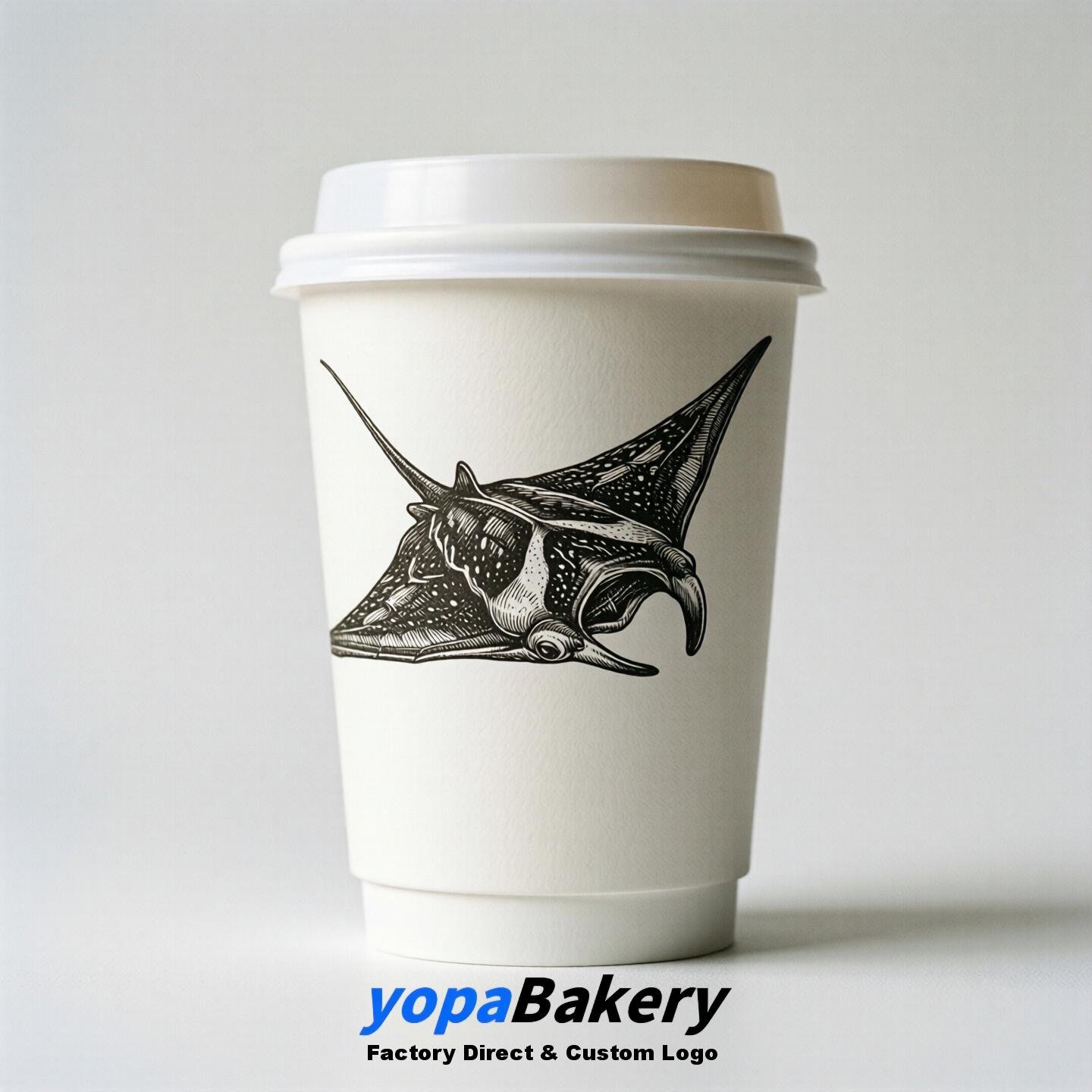 Manta Double Wall Paper Cups: 100ml/120ml/200ml/240ml/300ml/360ml/400ml/500ml/600ml/700ml