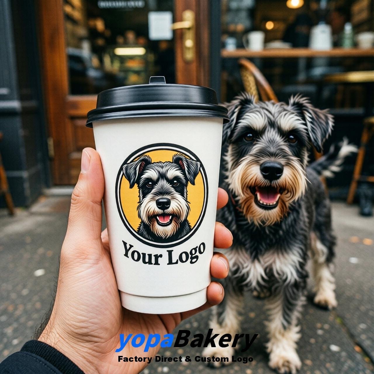 Miniature Schnauzer Double Wall Paper Cups: 8oz/12oz/16oz/20oz/22oz/24oz