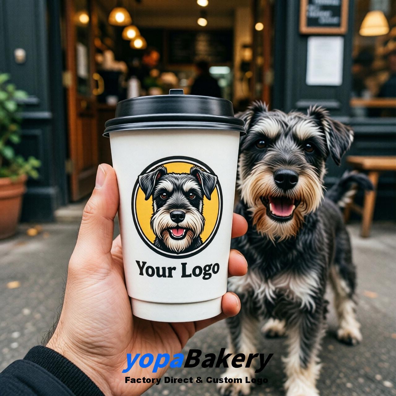 Miniature Schnauzer Double Wall Paper Cups: 8oz/12oz/16oz/20oz/22oz/24oz
