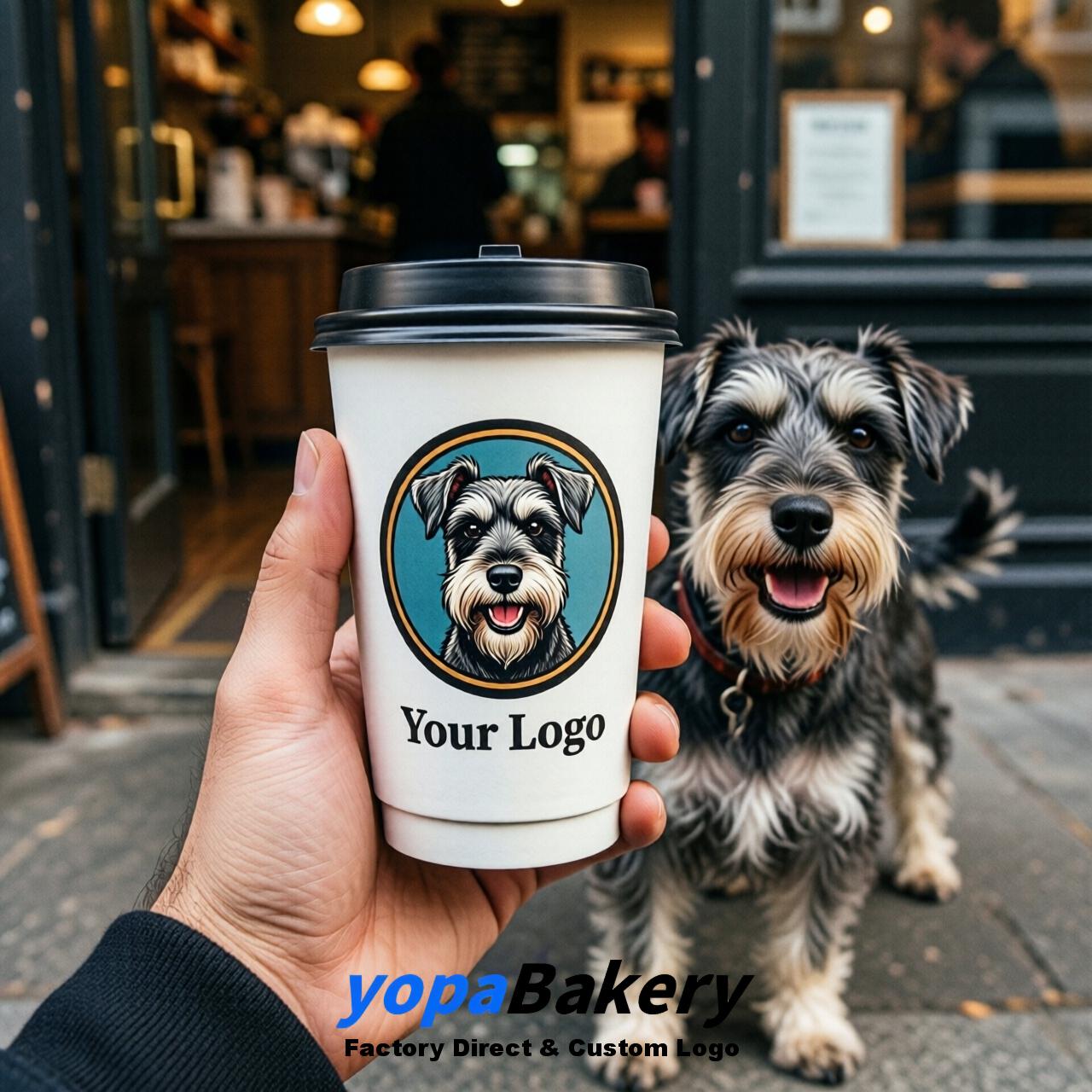 Miniature Schnauzer Double Wall Paper Cups: 8oz/12oz/16oz/20oz/22oz/24oz