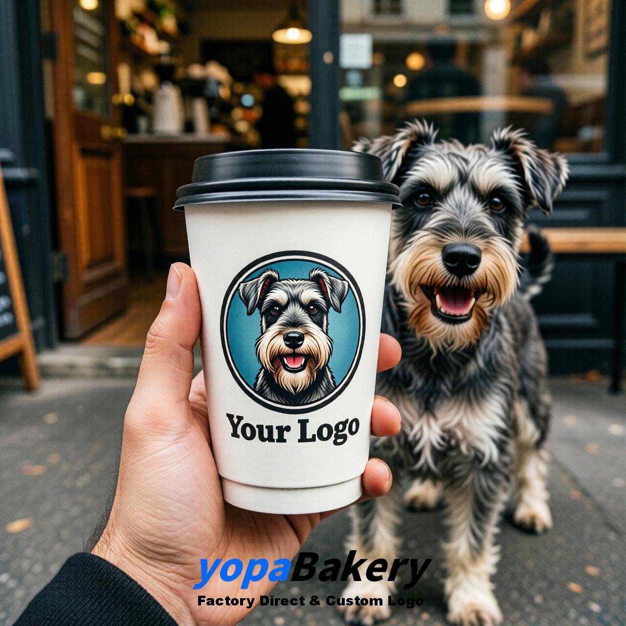 Miniature Schnauzer Double Wall Paper Cups: 8oz/12oz/16oz/20oz/22oz/24oz