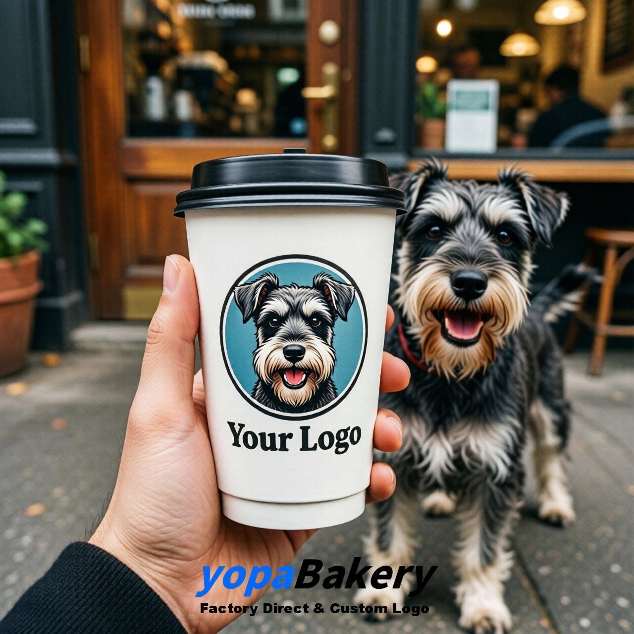 Miniature Schnauzer Double Wall Paper Cups: 8oz/12oz/16oz/20oz/22oz/24oz