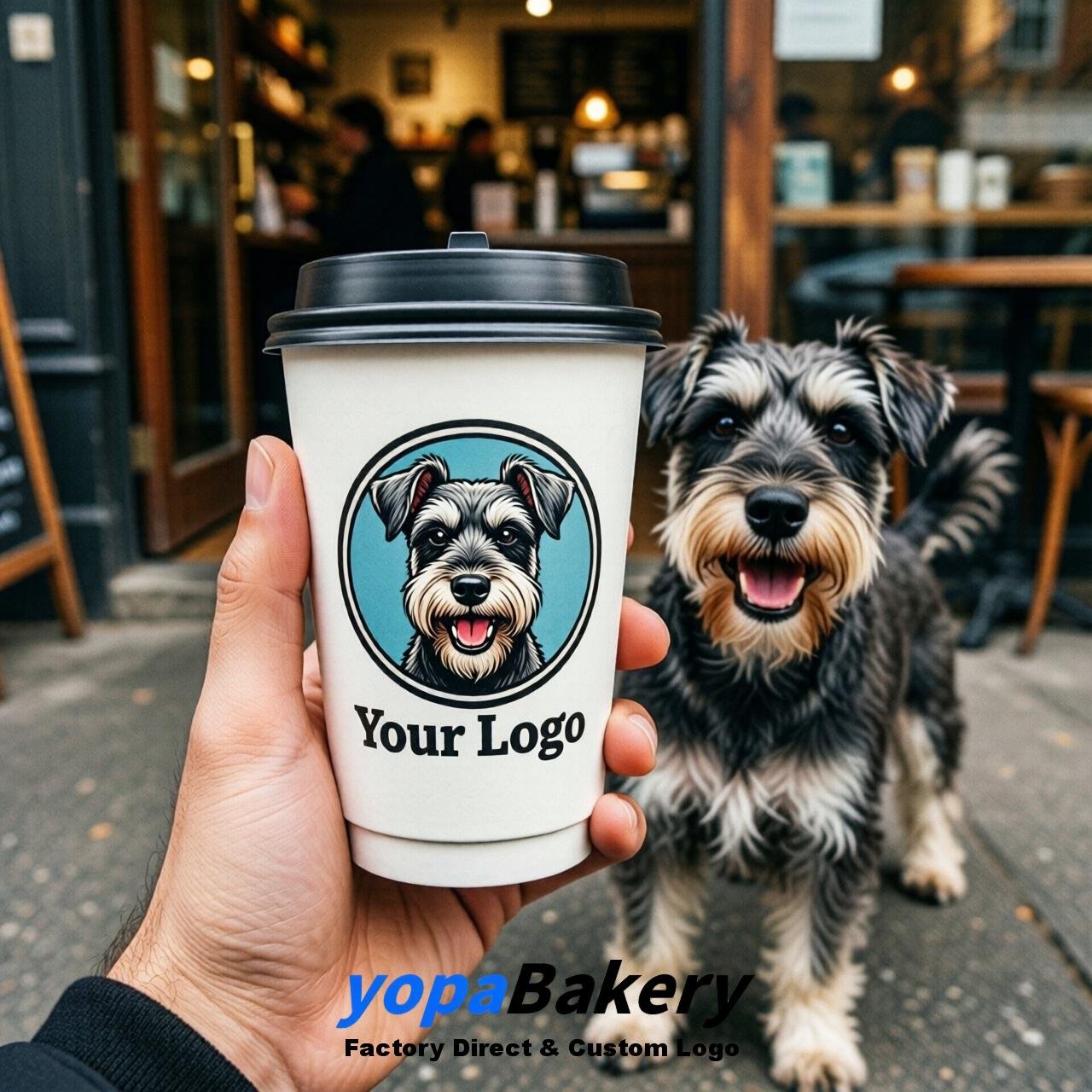 Miniature Schnauzer Double Wall Paper Cups: 8oz/12oz/16oz/20oz/22oz/24oz