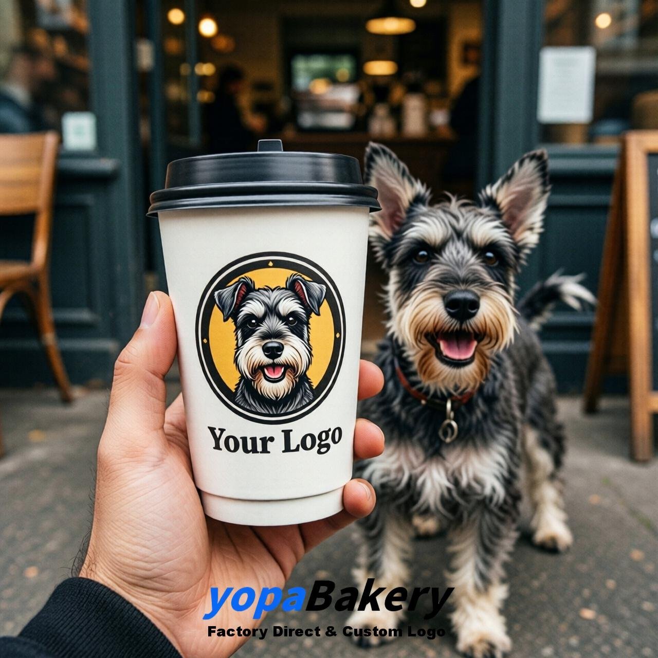 Miniature Schnauzer Double Wall Paper Cups: 8oz/12oz/16oz/20oz/22oz/24oz