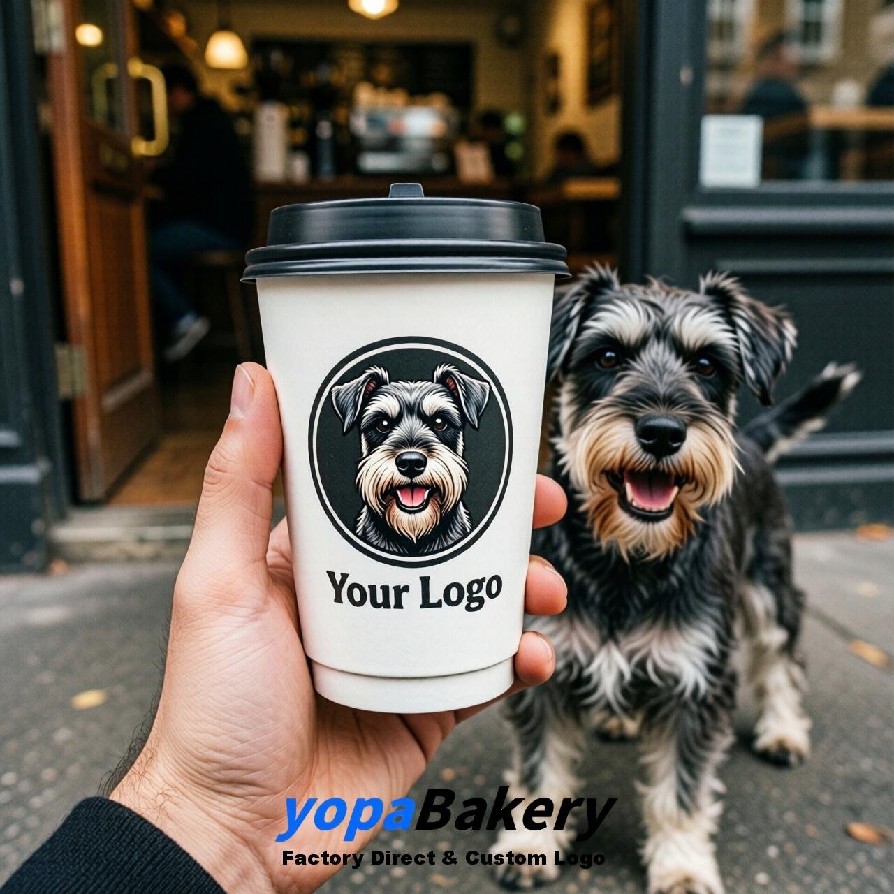 Miniature Schnauzer Double Wall Paper Cups: 8oz/12oz/16oz/20oz/22oz/24oz