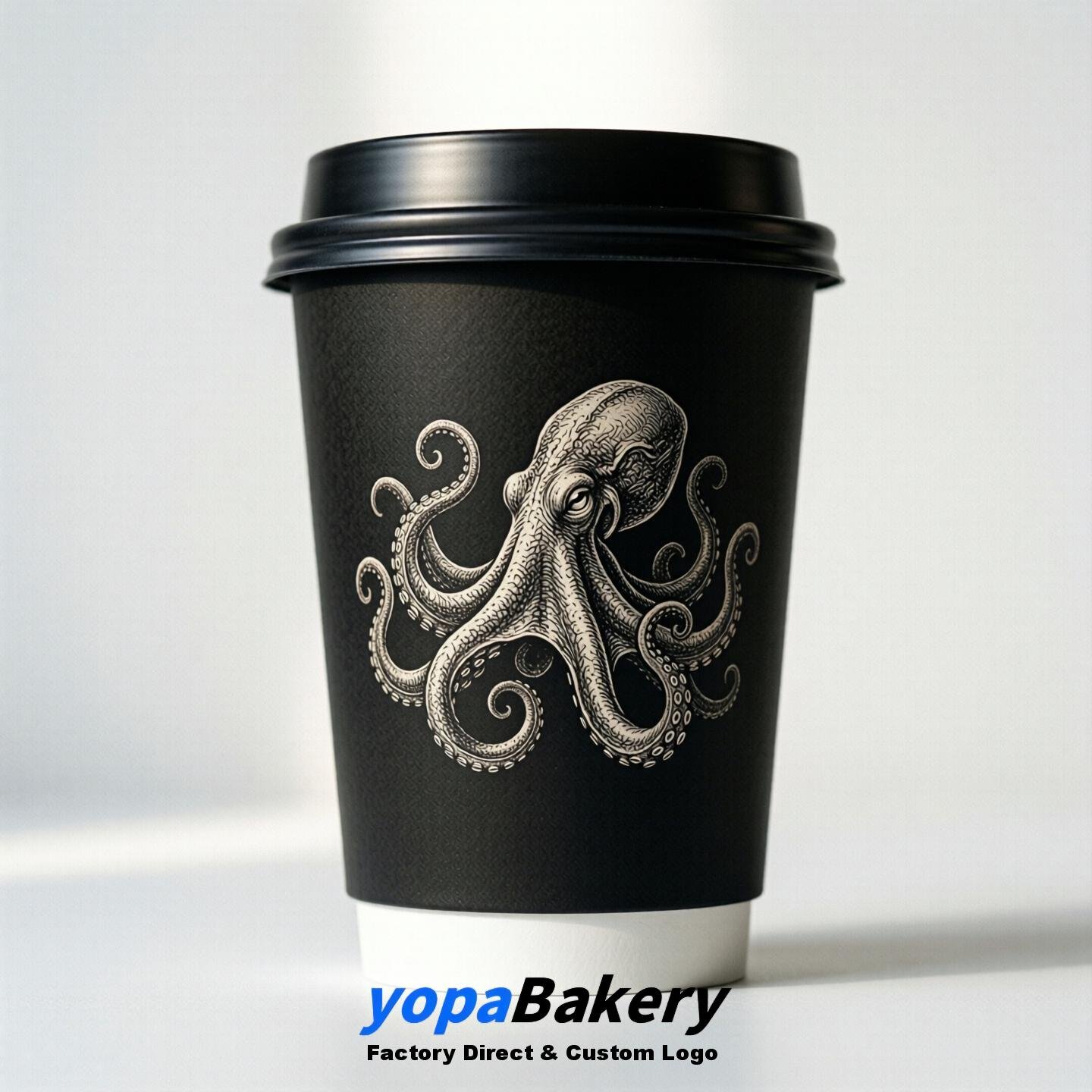 Octopus Double Wall Paper Cups: 100ml/120ml/200ml/240ml/300ml/360ml/400ml/500ml/600ml/700ml
