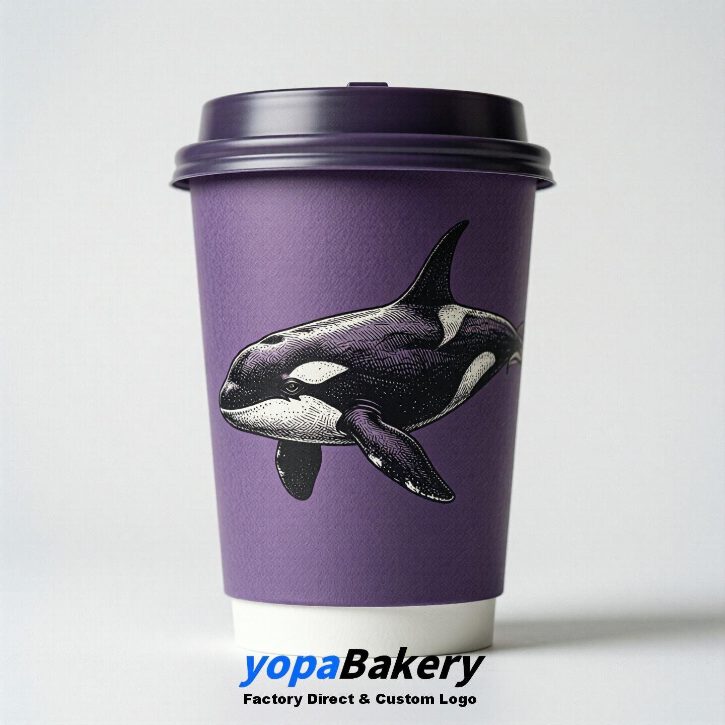 Orca Double Wall Paper Cups: 100ml/120ml/200ml/240ml/300ml/360ml/400ml/500ml/600ml/700ml