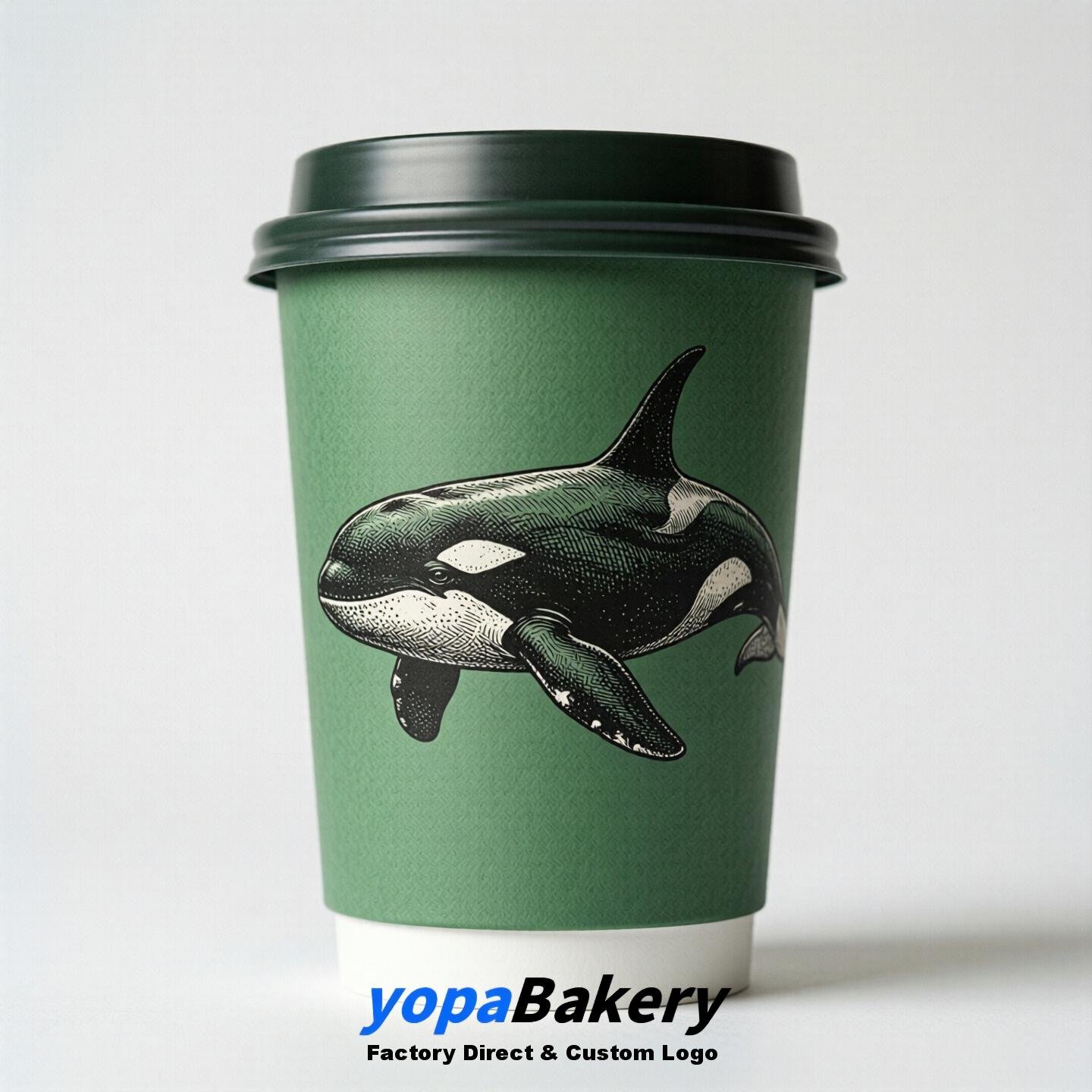 Orca Double Wall Paper Cups: 100ml/120ml/200ml/240ml/300ml/360ml/400ml/500ml/600ml/700ml