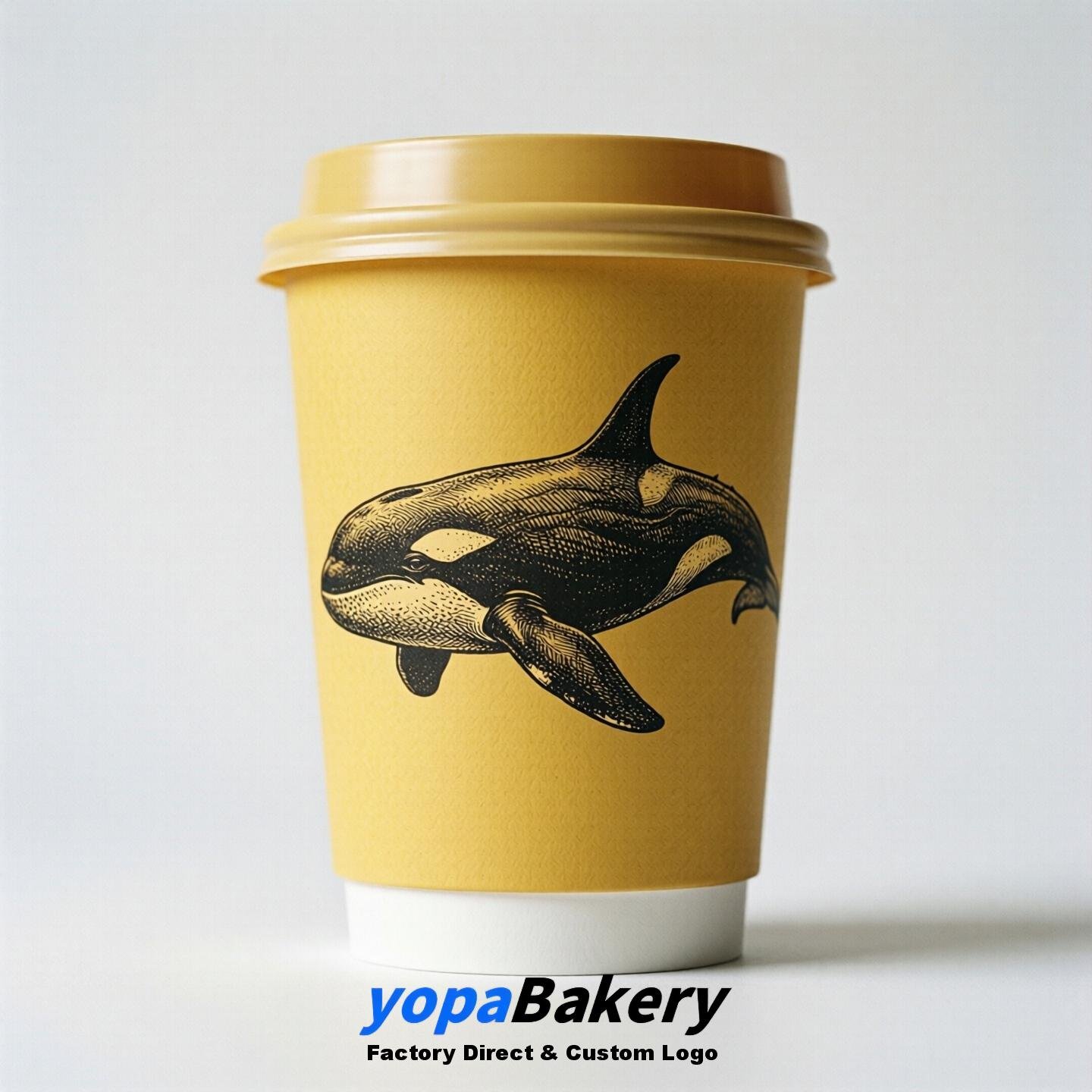 Orca Double Wall Paper Cups: 100ml/120ml/200ml/240ml/300ml/360ml/400ml/500ml/600ml/700ml