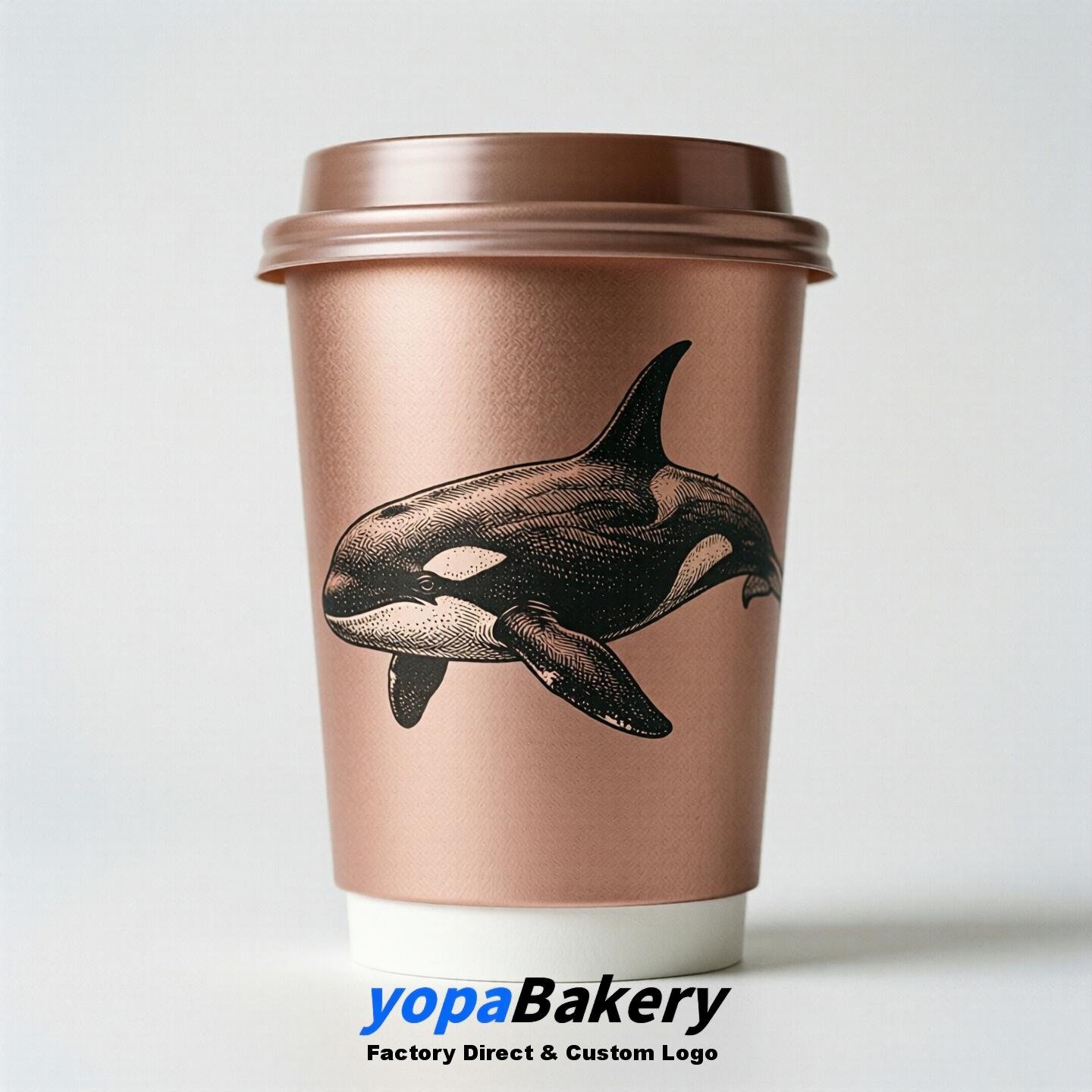 Orca Double Wall Paper Cups: 100ml/120ml/200ml/240ml/300ml/360ml/400ml/500ml/600ml/700ml