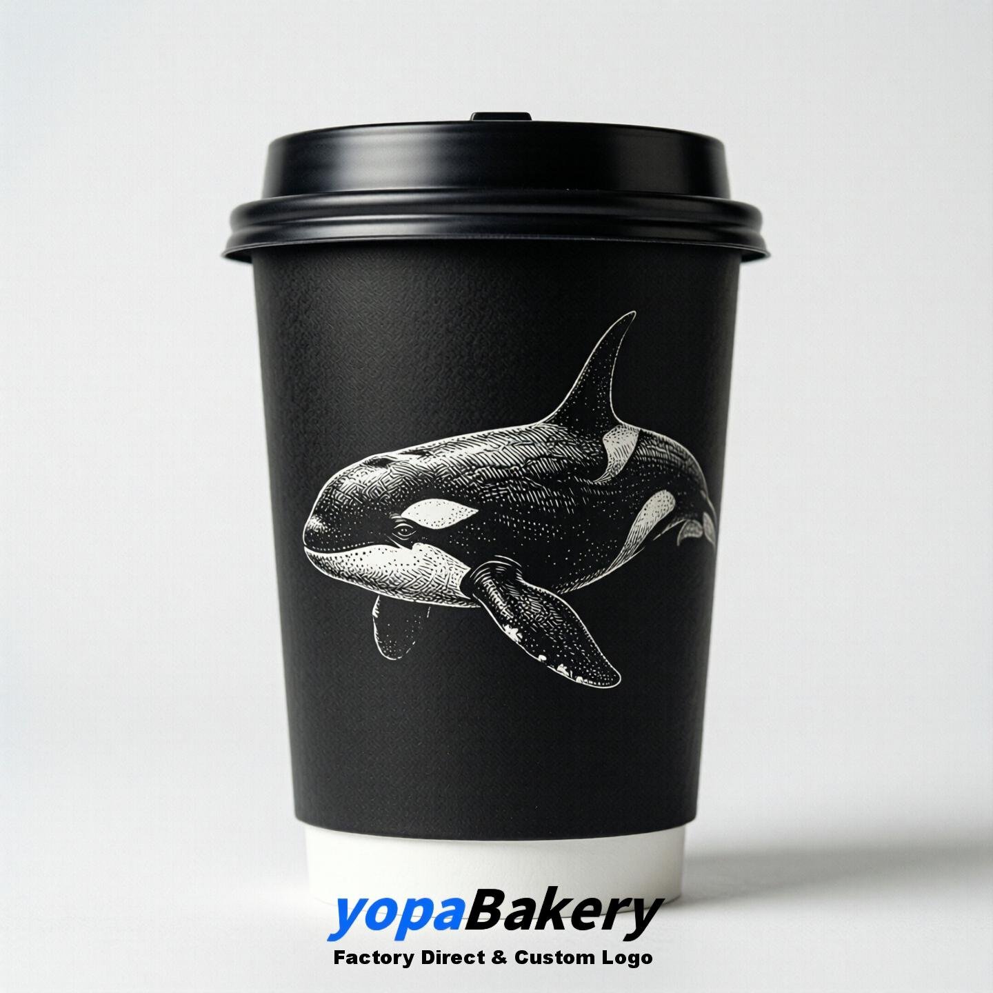Orca Double Wall Paper Cups: 100ml/120ml/200ml/240ml/300ml/360ml/400ml/500ml/600ml/700ml