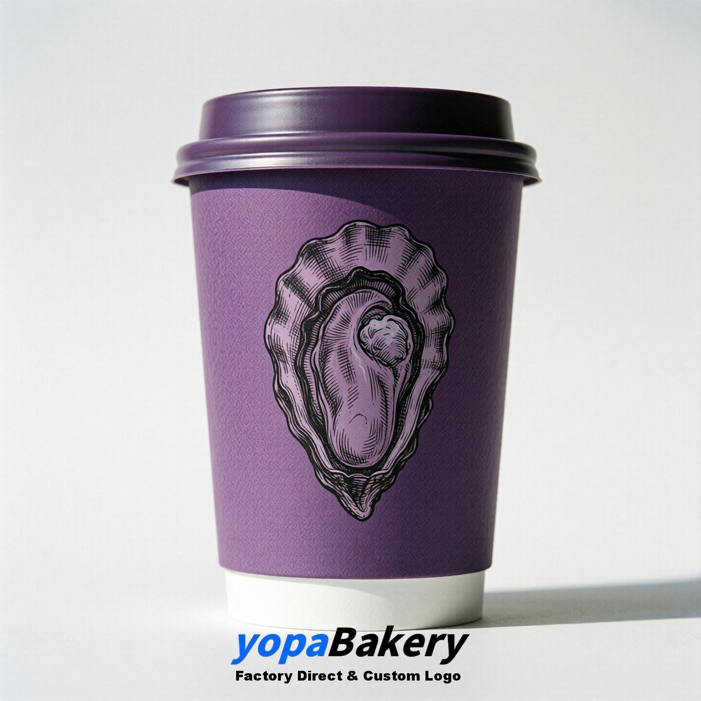Oyster Double Wall Paper Cups: 100ml/120ml/200ml/240ml/300ml/360ml/400ml/500ml/600ml/700ml