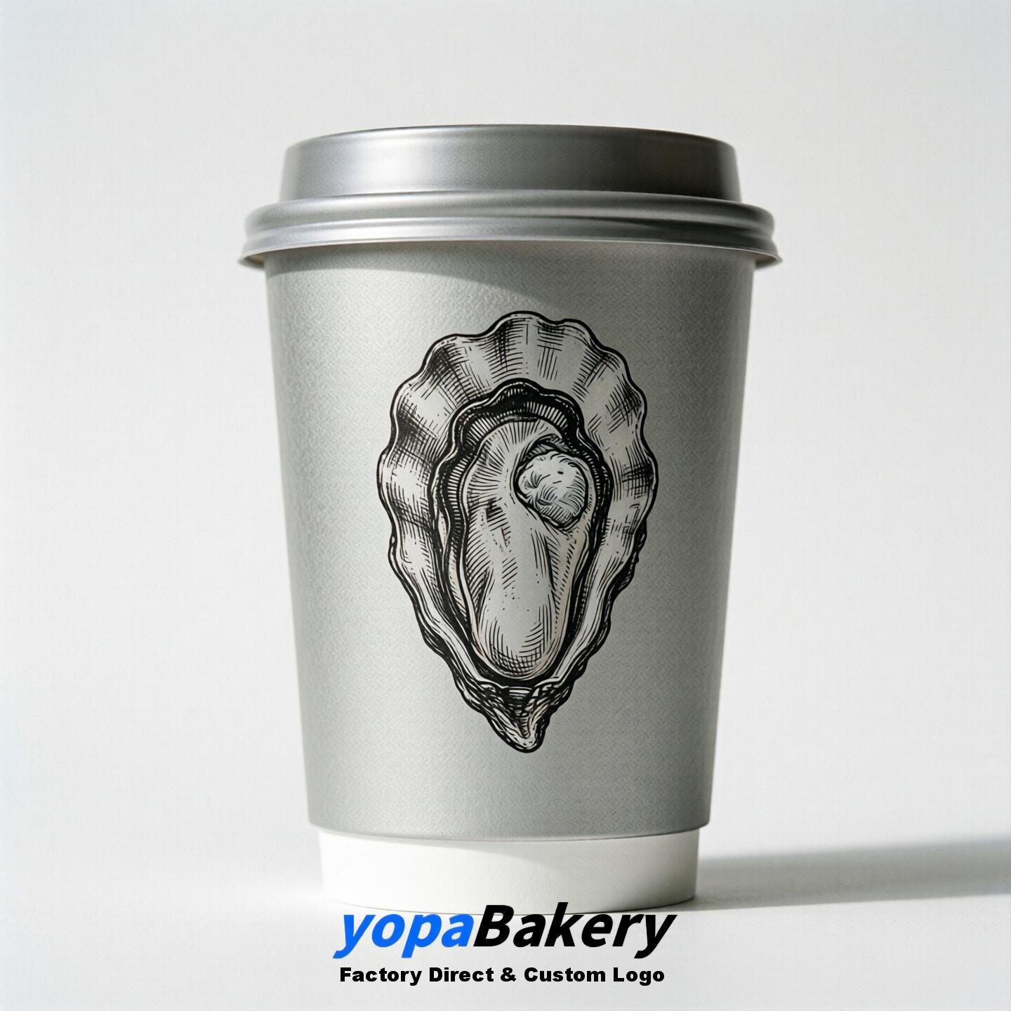 Oyster Double Wall Paper Cups: 100ml/120ml/200ml/240ml/300ml/360ml/400ml/500ml/600ml/700ml