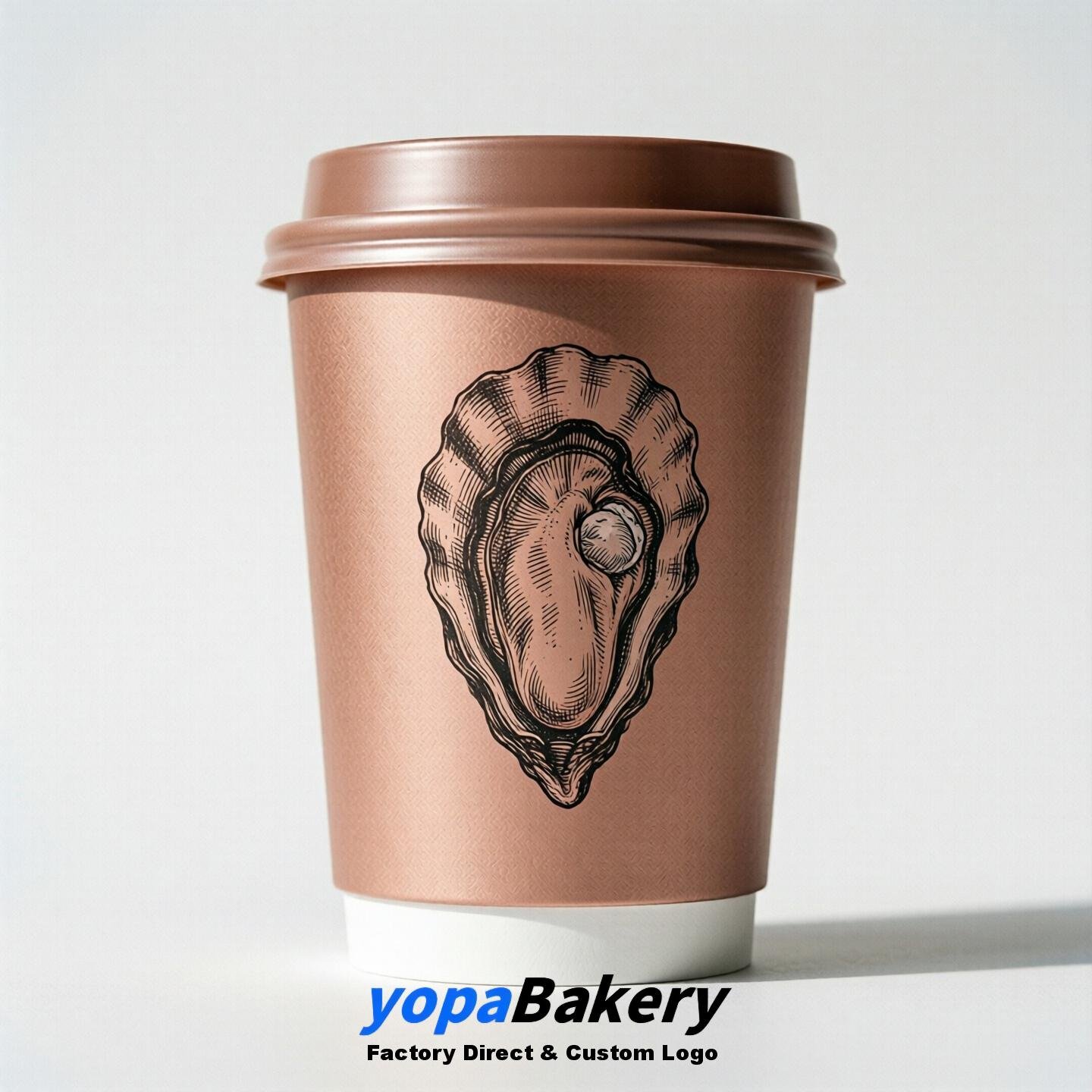 Oyster Double Wall Paper Cups: 100ml/120ml/200ml/240ml/300ml/360ml/400ml/500ml/600ml/700ml