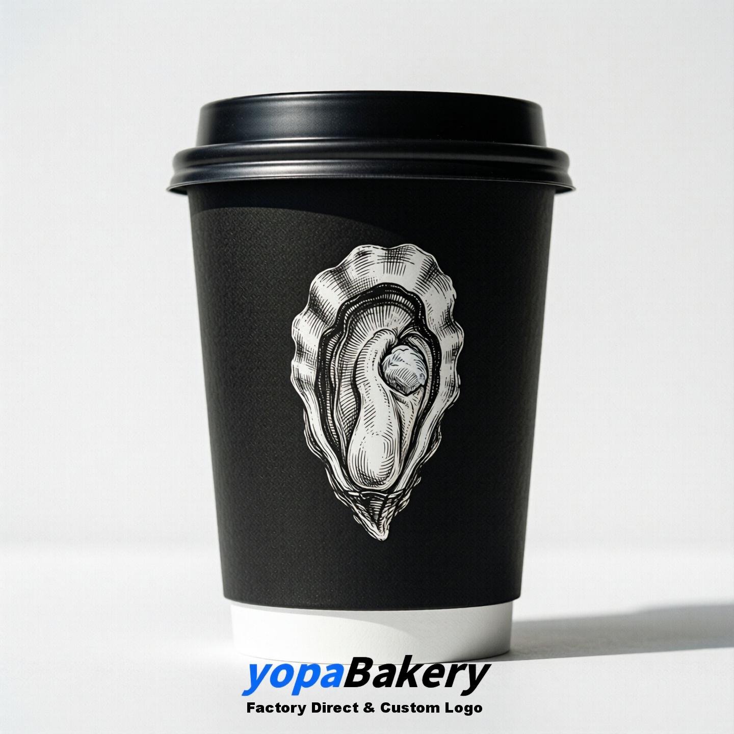 Oyster Double Wall Paper Cups: 100ml/120ml/200ml/240ml/300ml/360ml/400ml/500ml/600ml/700ml
