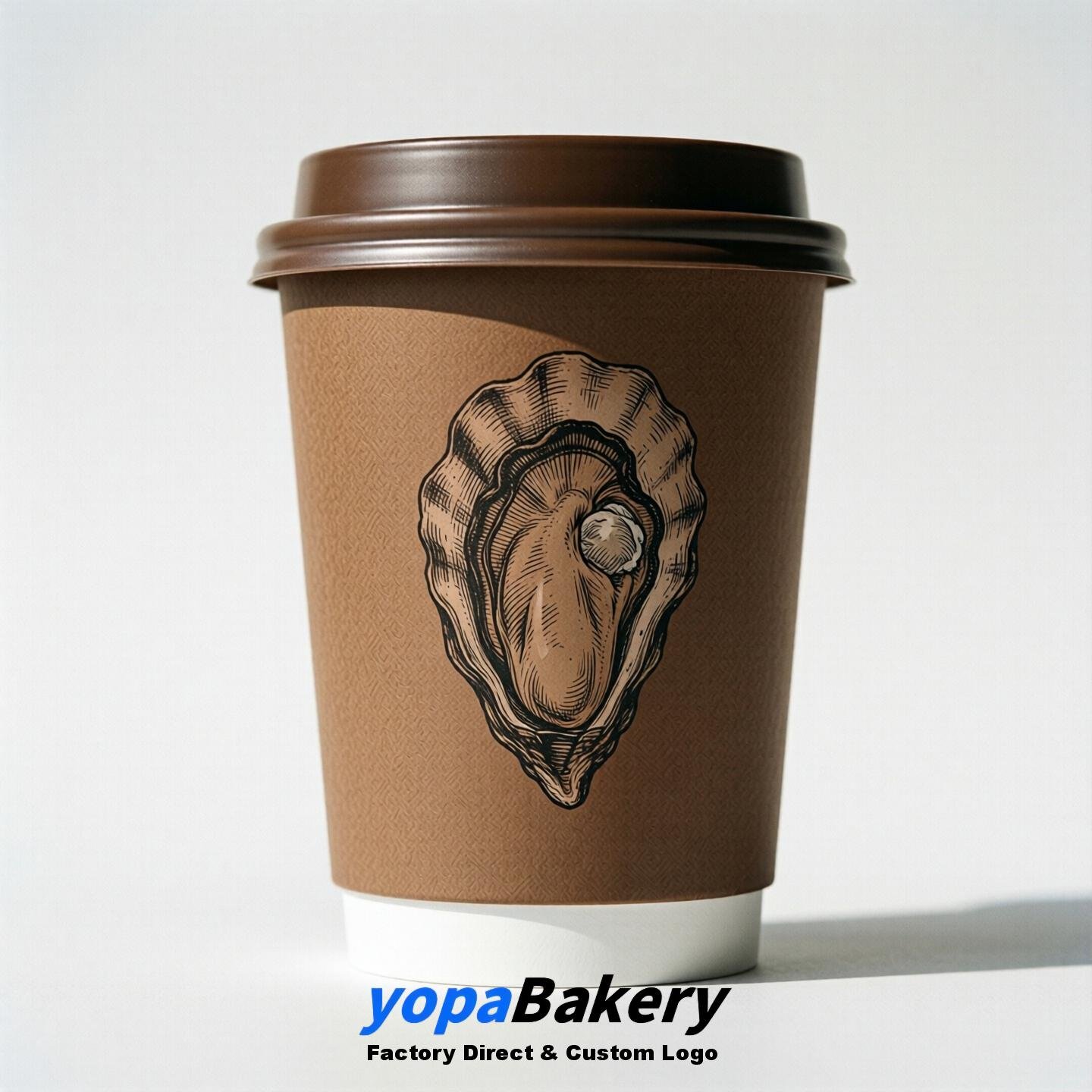 Oyster Double Wall Paper Cups: 100ml/120ml/200ml/240ml/300ml/360ml/400ml/500ml/600ml/700ml