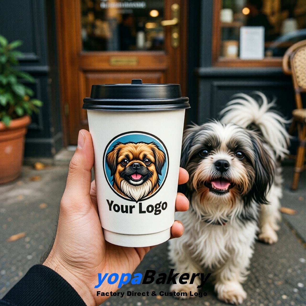Pekingese Double Wall Paper Cups: 8oz/12oz/16oz/20oz/22oz/24oz