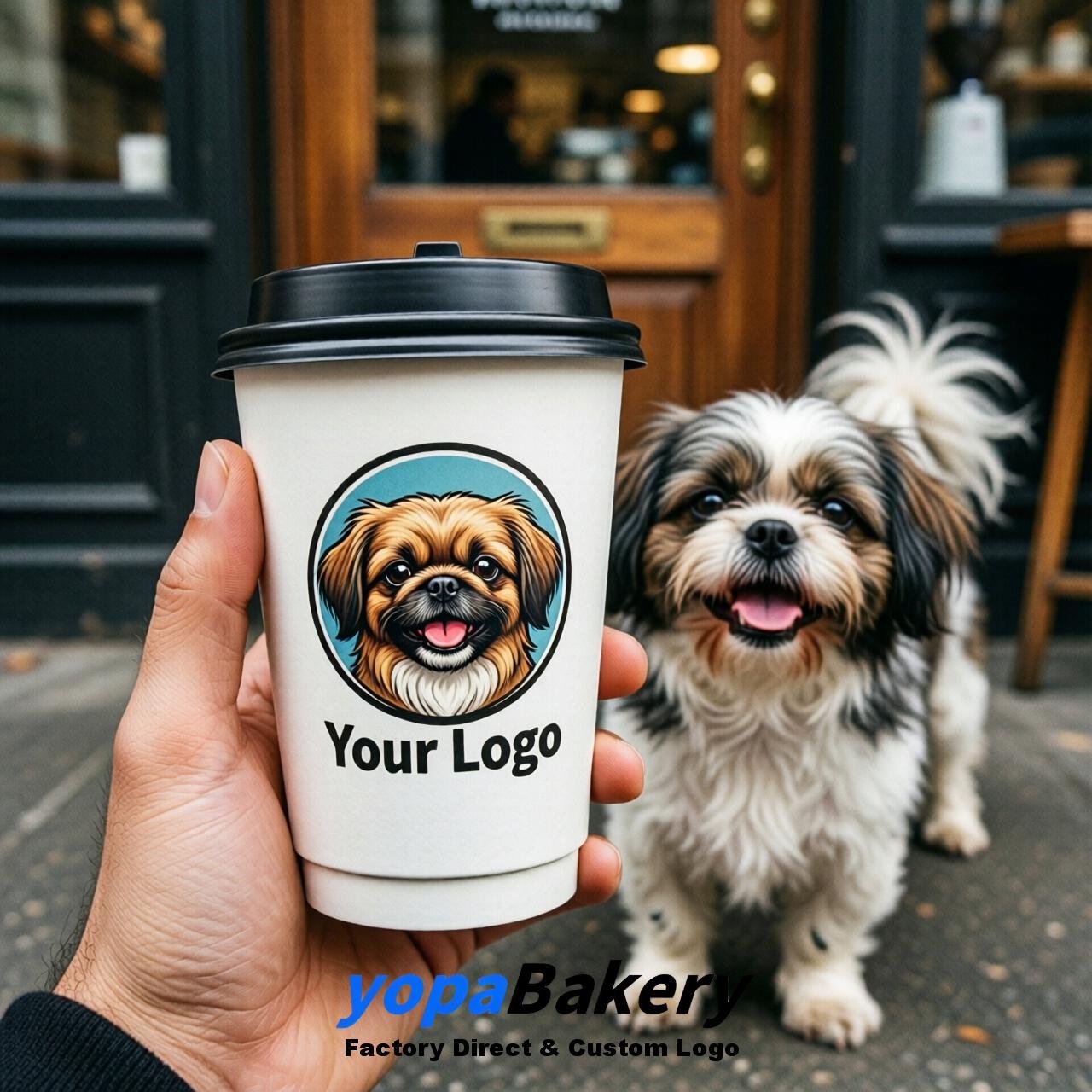 Pekingese Double Wall Paper Cups: 8oz/12oz/16oz/20oz/22oz/24oz