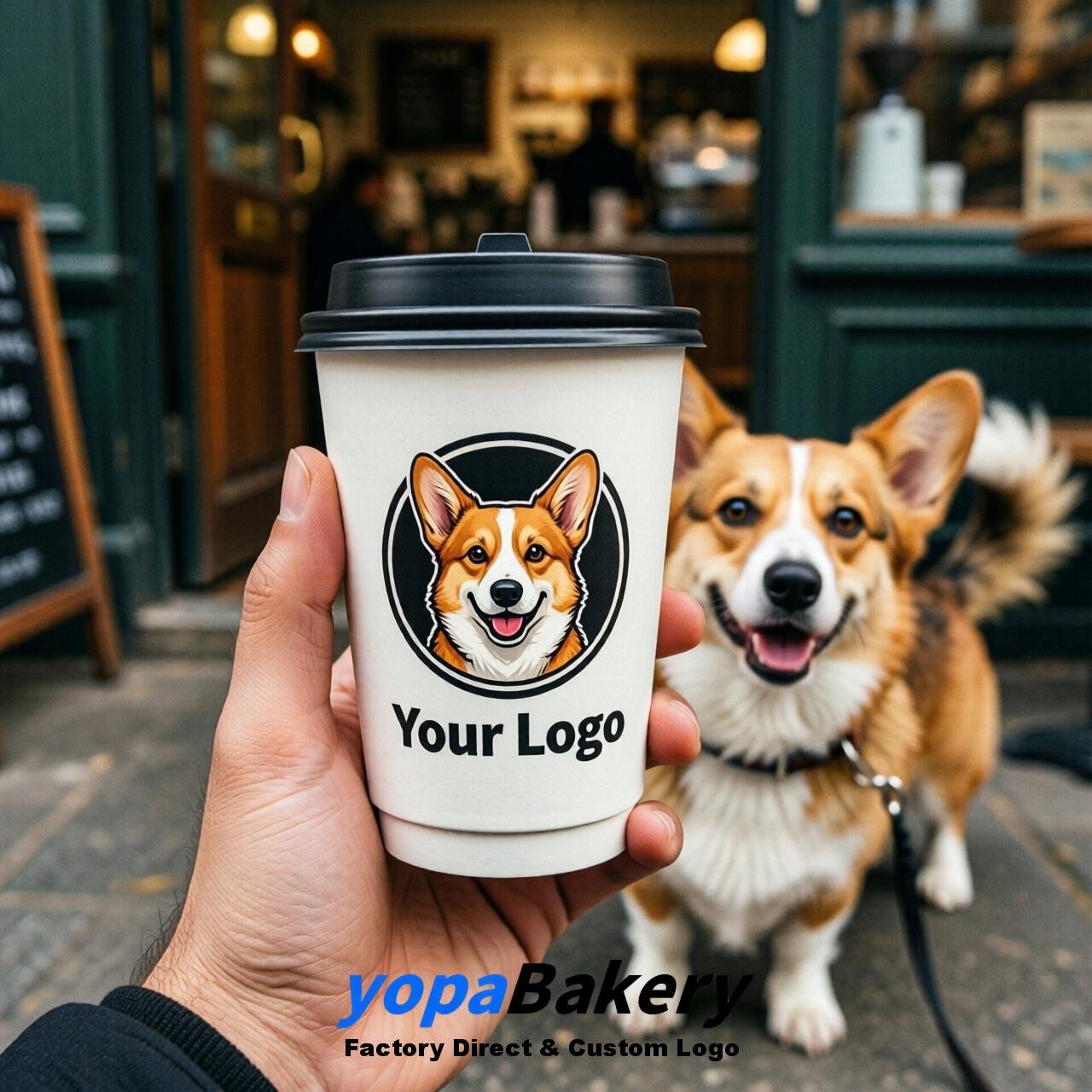Pembroke Welsh Corgi Double Wall Paper Cups: 8oz/12oz/16oz/20oz/22oz/24oz