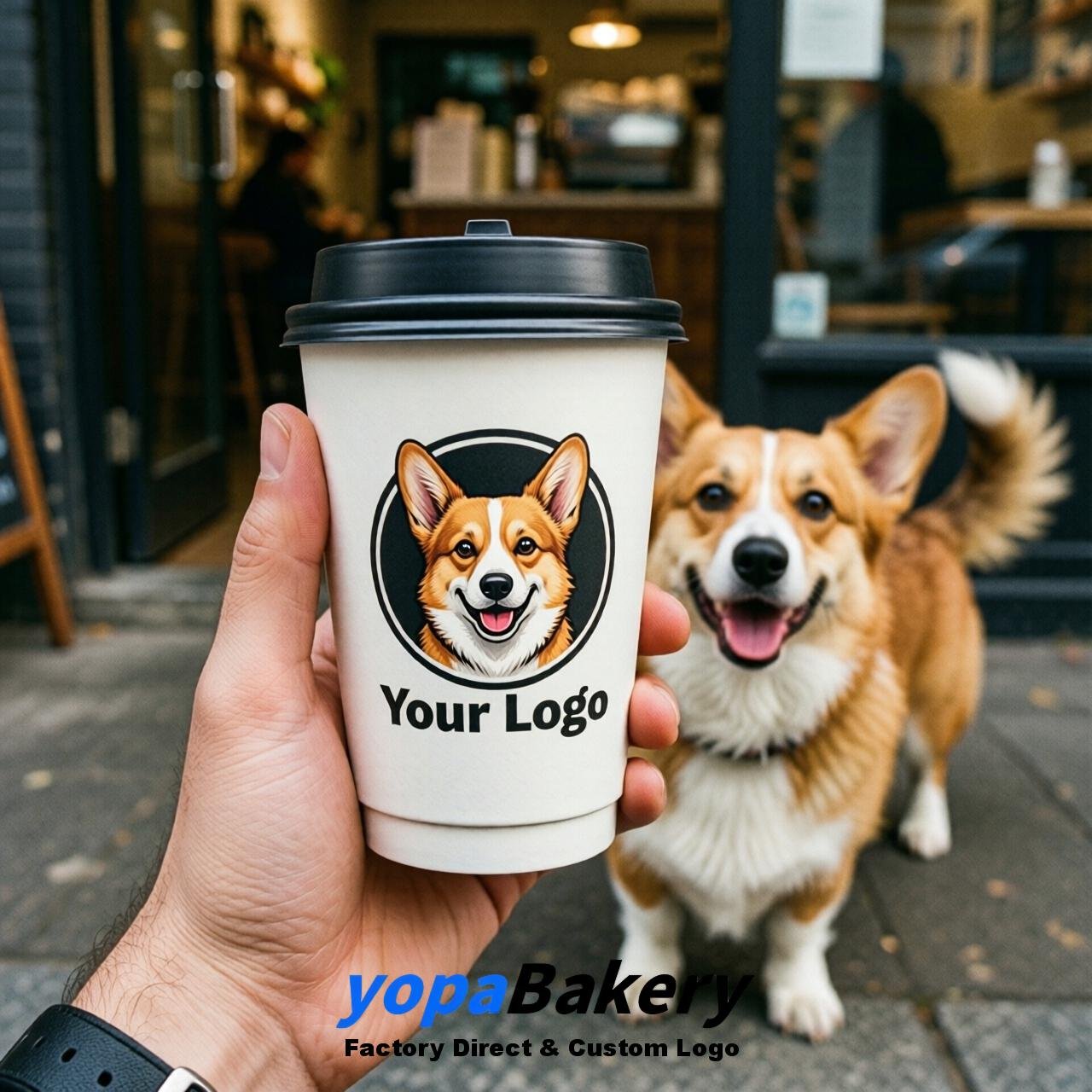 Pembroke Welsh Corgi Double Wall Paper Cups: 8oz/12oz/16oz/20oz/22oz/24oz