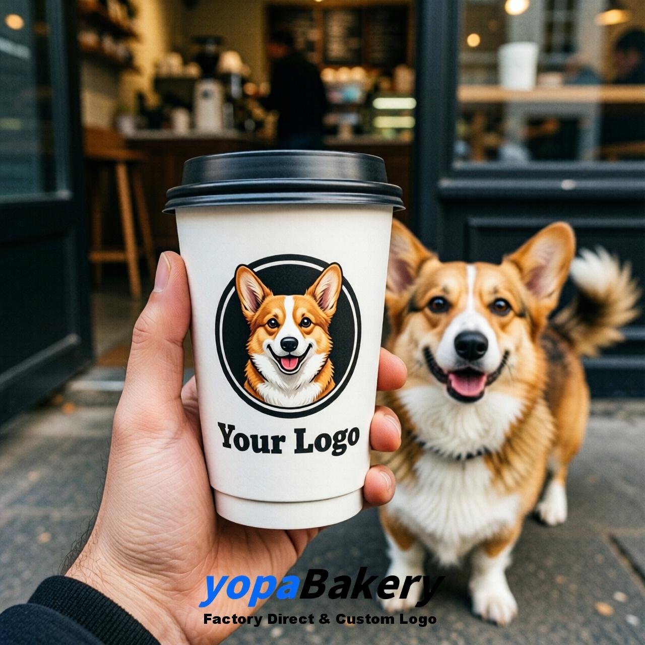 Pembroke Welsh Corgi Double Wall Paper Cups: 8oz/12oz/16oz/20oz/22oz/24oz