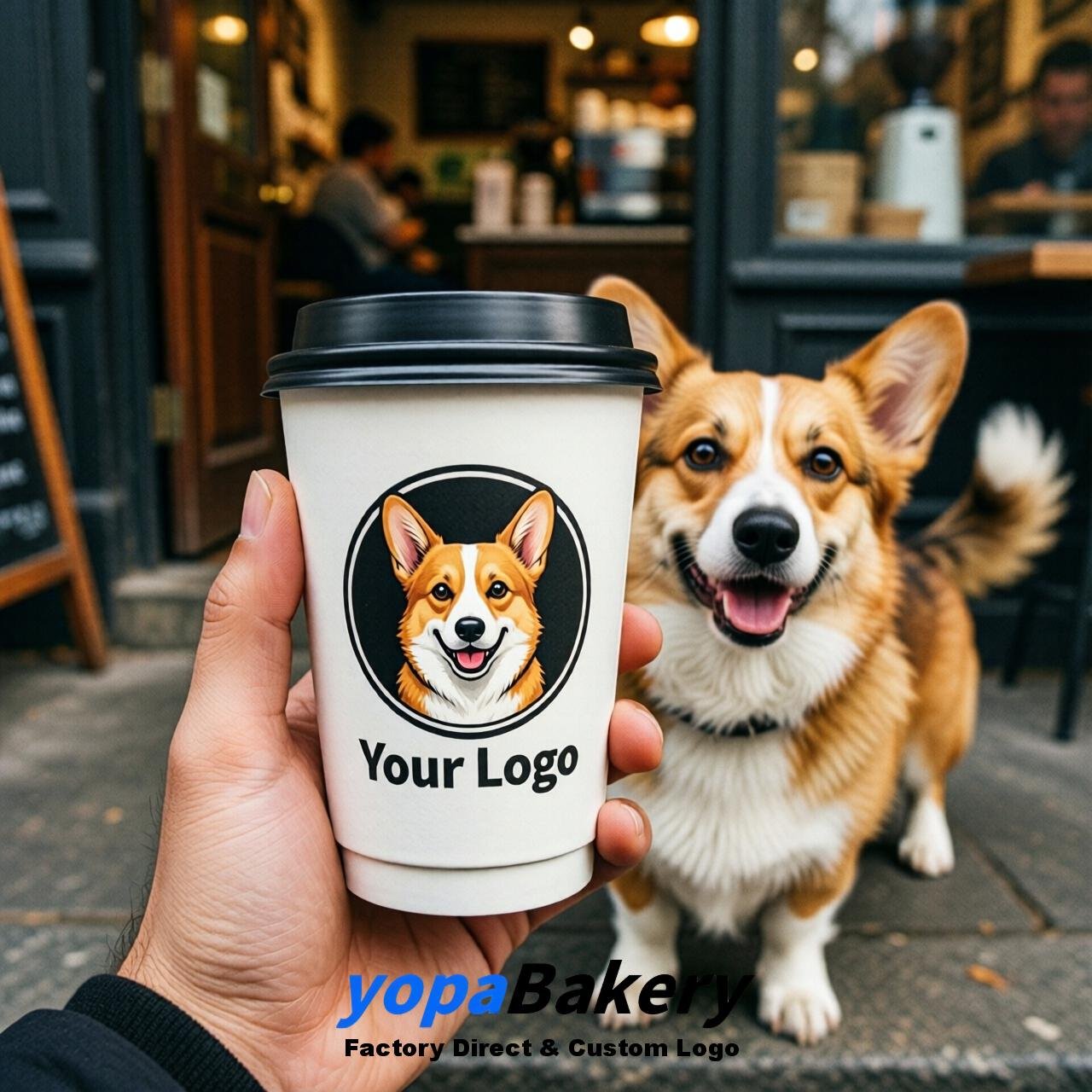 Pembroke Welsh Corgi Double Wall Paper Cups: 8oz/12oz/16oz/20oz/22oz/24oz